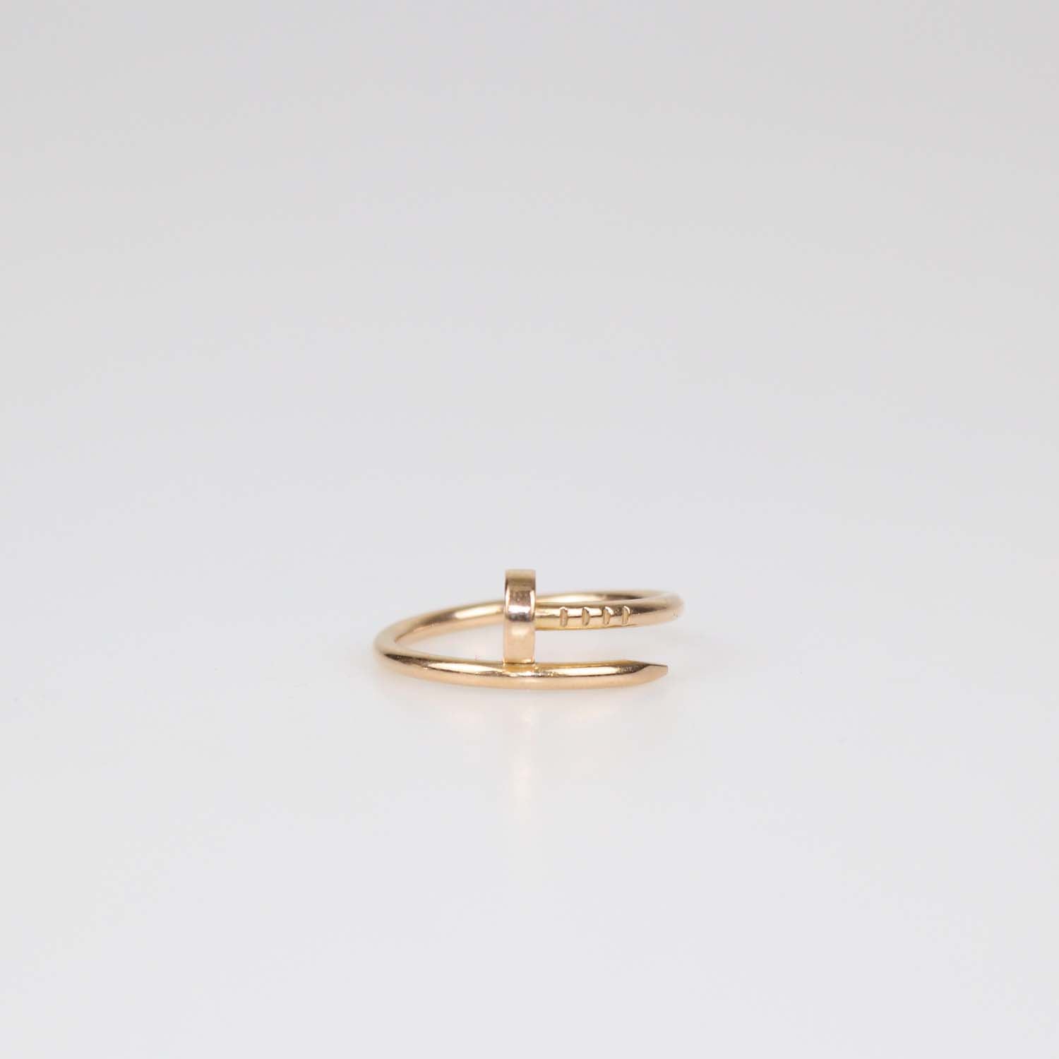 Cartier 18K Rose Gold Juste Un clou Small Band Ring Size 52