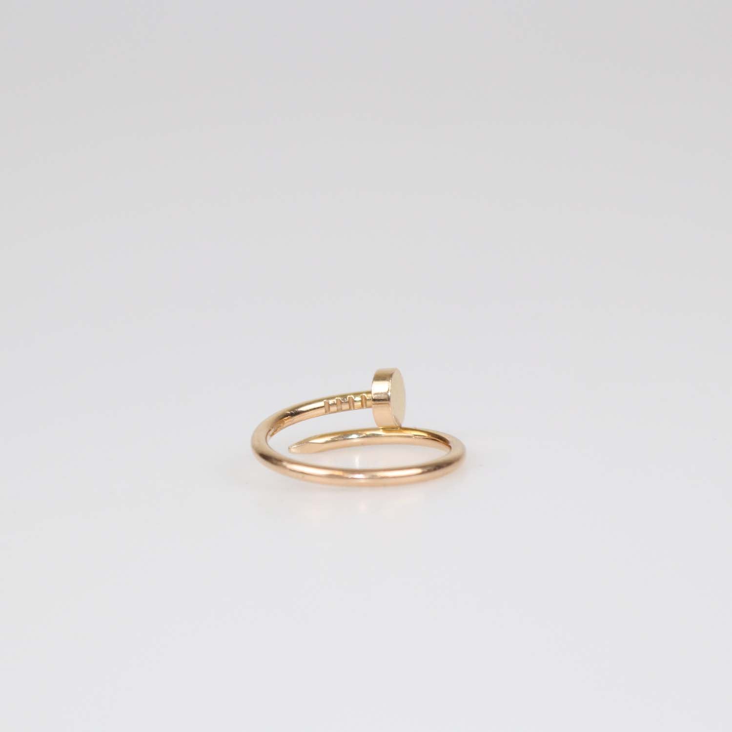 Cartier 18K Rose Gold Juste Un clou Small Band Ring Size 52
