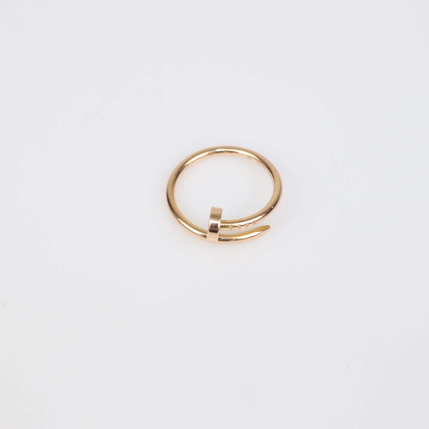 Cartier 18K Rose Gold Juste Un clou Small Band Ring Size 52