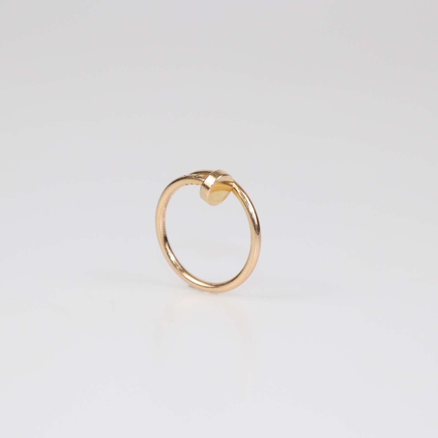 Cartier 18K Rose Gold Juste Un clou Small Band Ring Size 52