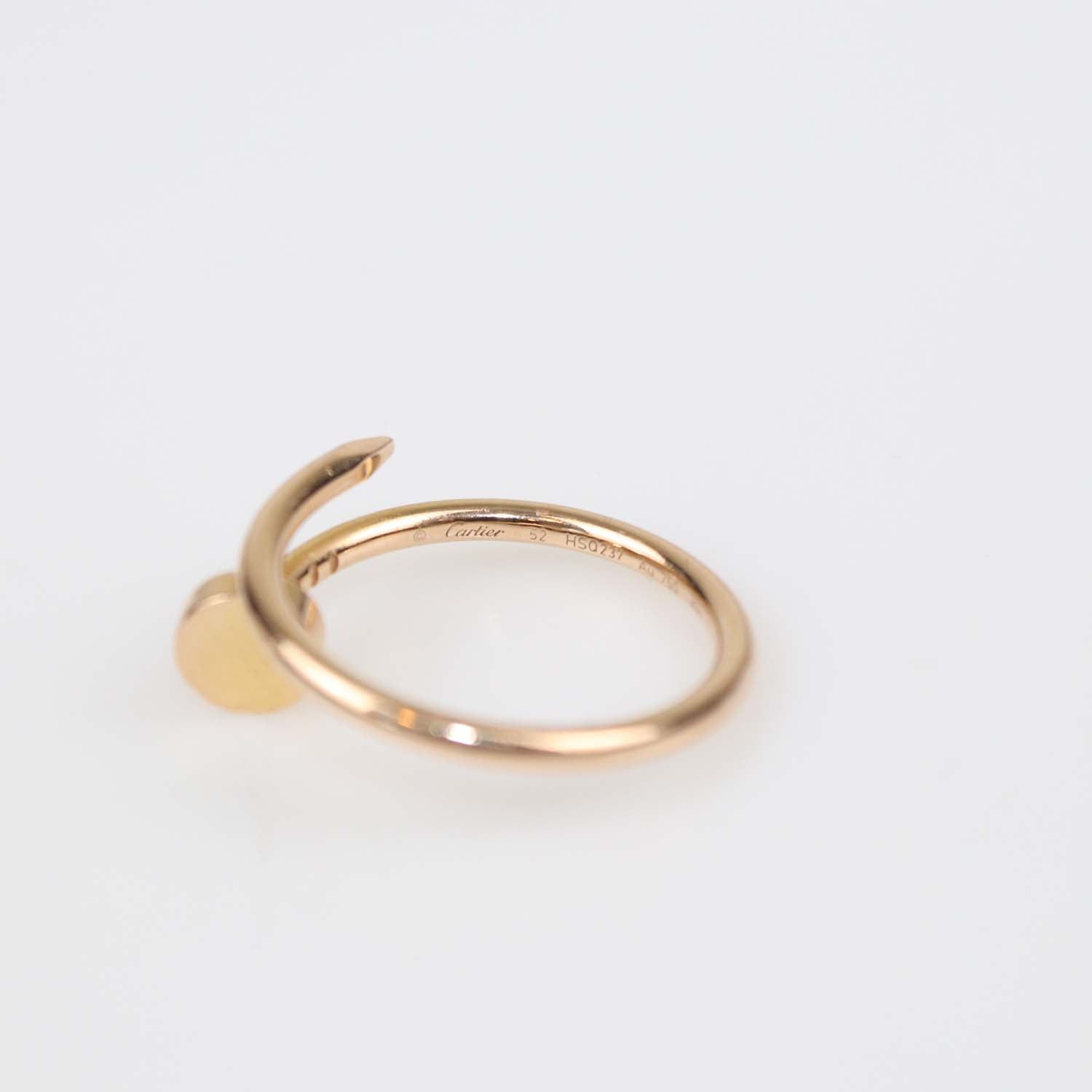 Cartier 18K Rose Gold Juste Un clou Small Band Ring Size 52