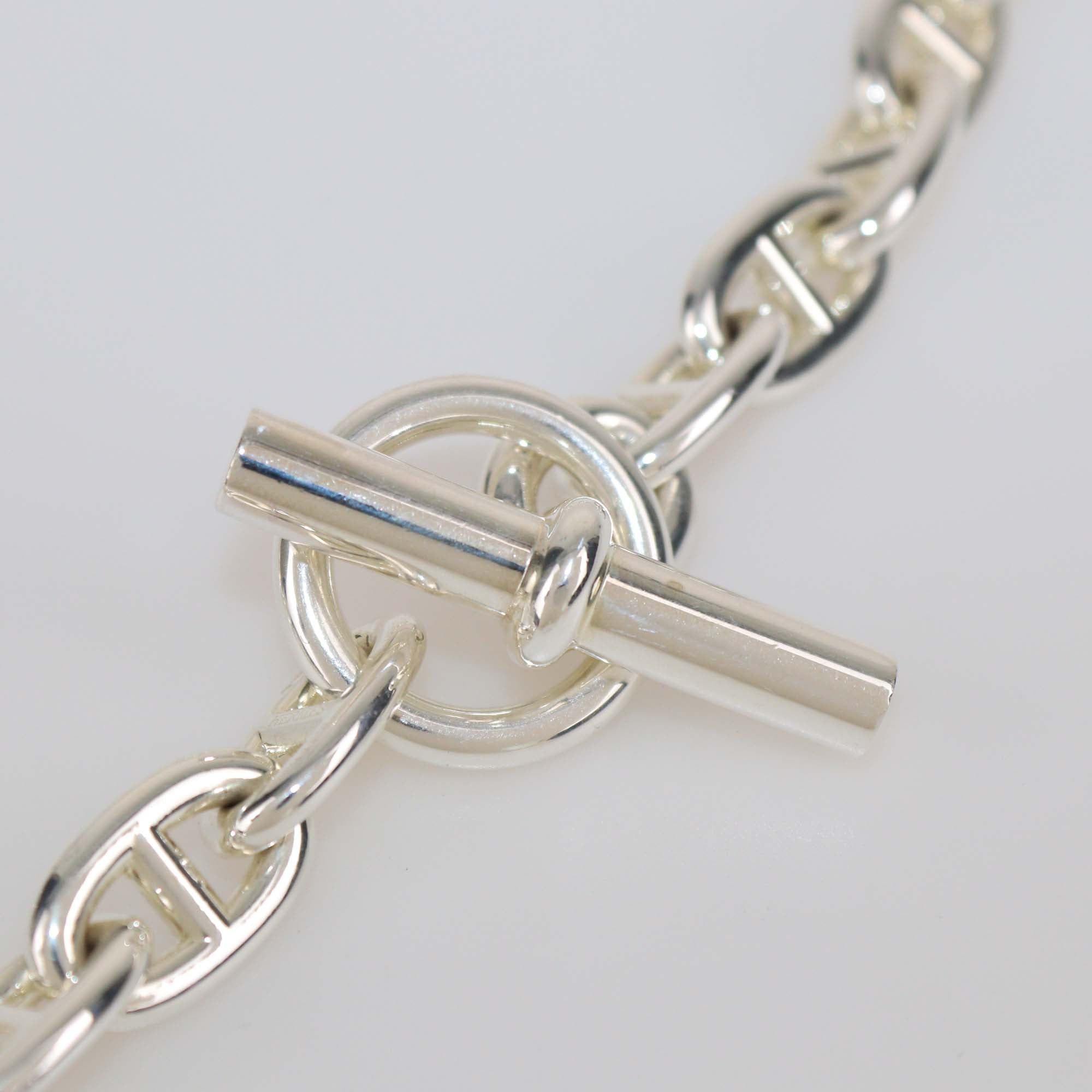 Hermes Sterling Silver Chaine d'ancre Necklace