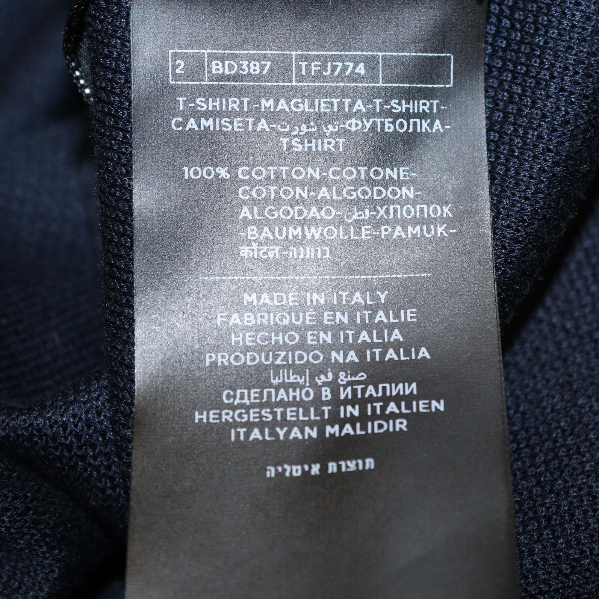 Tom Ford Navy Blue Cotton Long Sleeve Polo Shirt