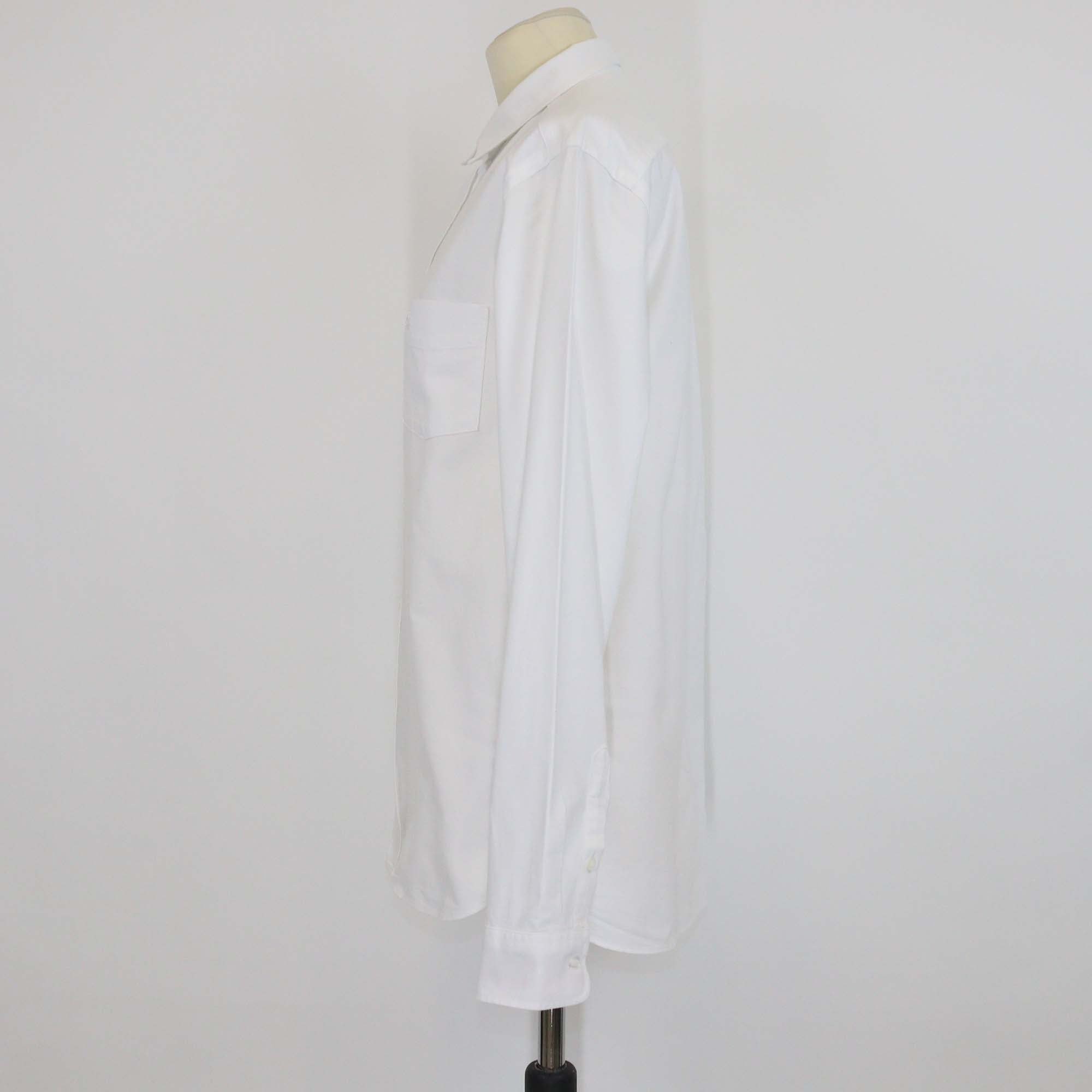 Burberry Brit White Cotton Check Trim Long Sleeve Shirt