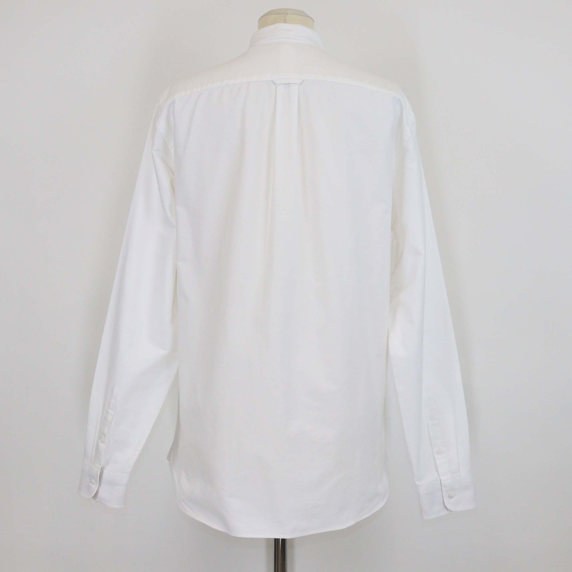 Burberry Brit White Cotton Check Trim Long Sleeve Shirt