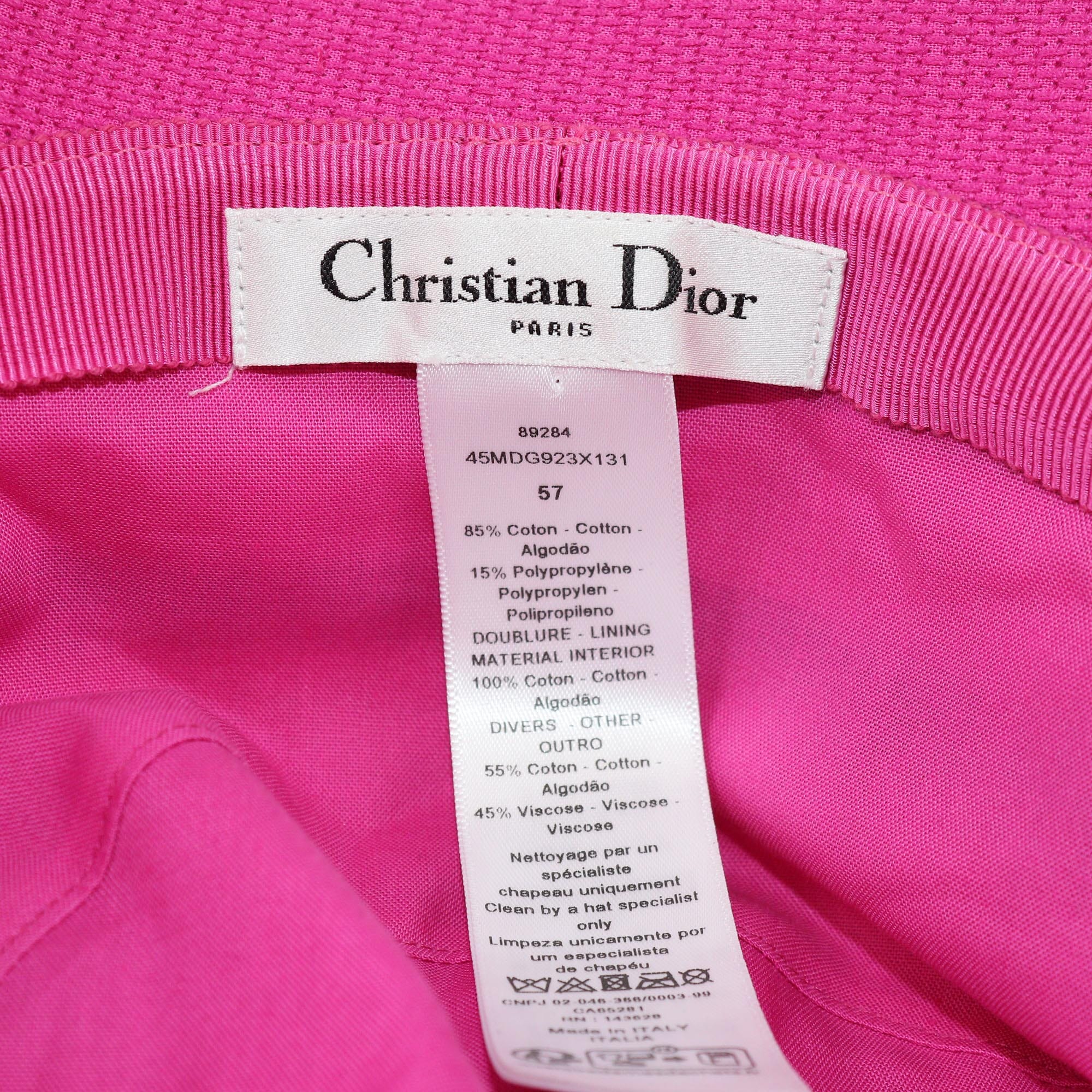 Christian Dior Fuchsia Miss Dior Embroidered Bucket Hat Womens Christian Dior