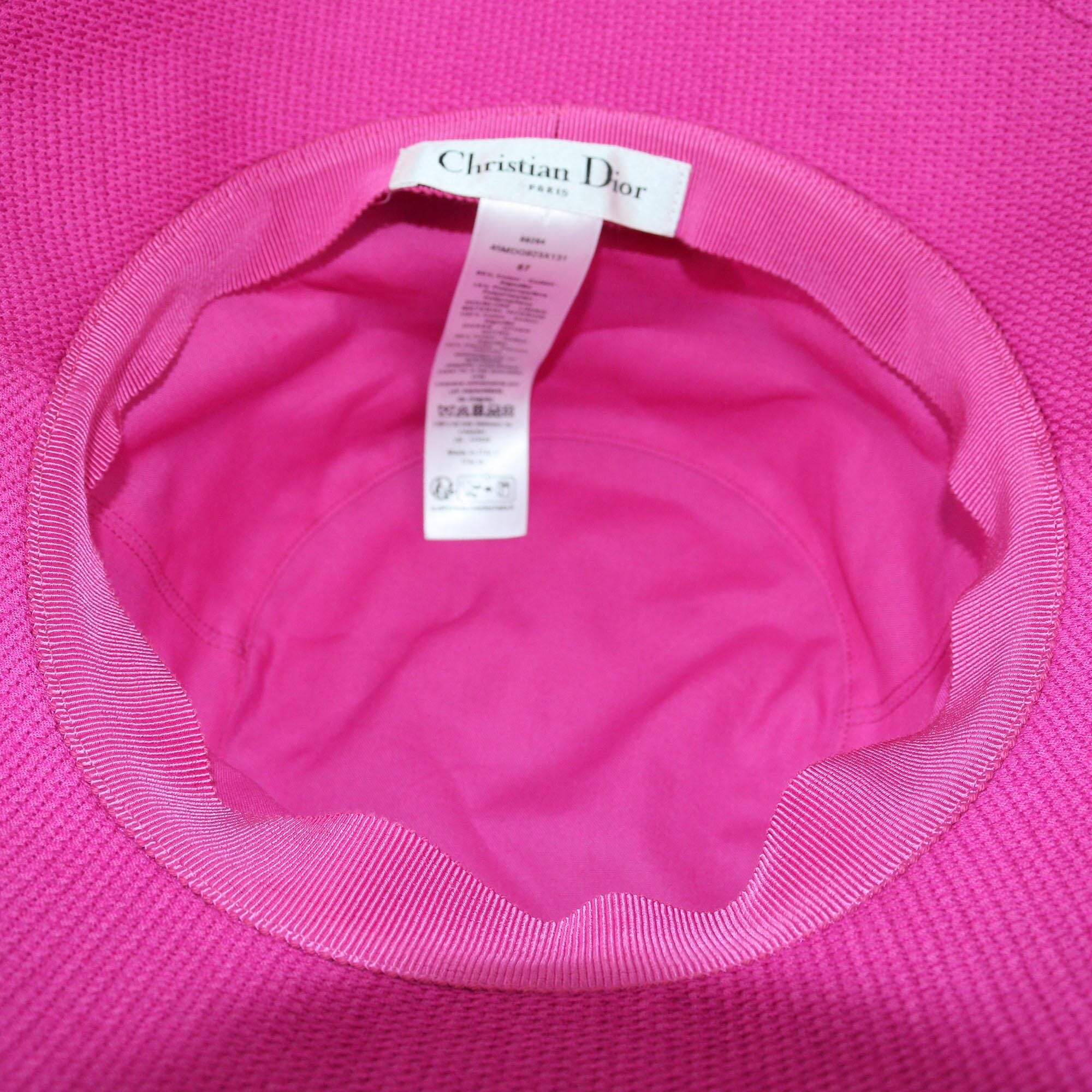Christian Dior Fuchsia Miss Dior Embroidered Bucket Hat Womens Christian Dior