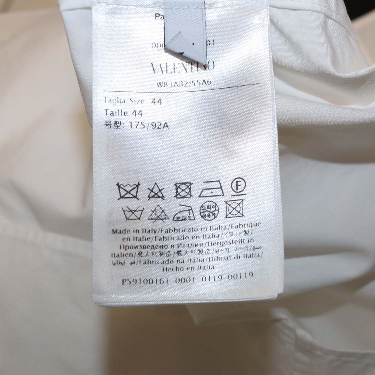 Valentino White Cotton Embroidered Embellished Long Sleeve Shirt