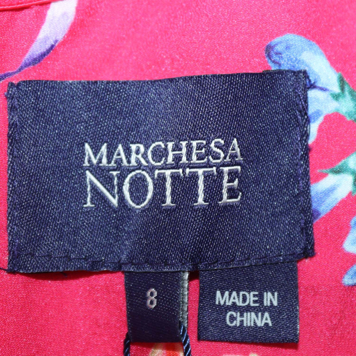 Marchesa Fuchsia,Multicolor Floral Sweetheart Cape Long Dress