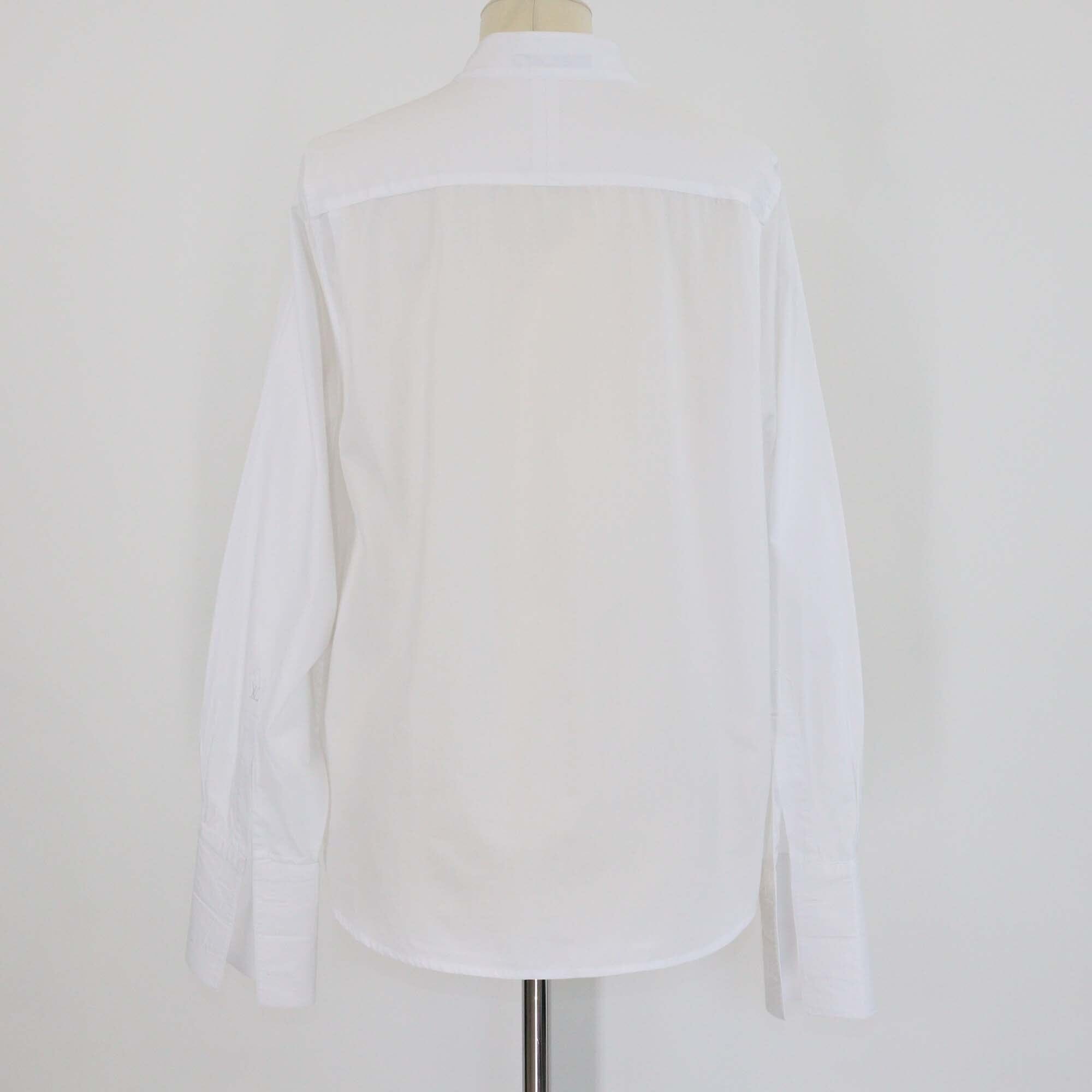 Louis Vuitton White Cotton Tuxedo Long Sleeve Shirt Womens Louis Vuitton