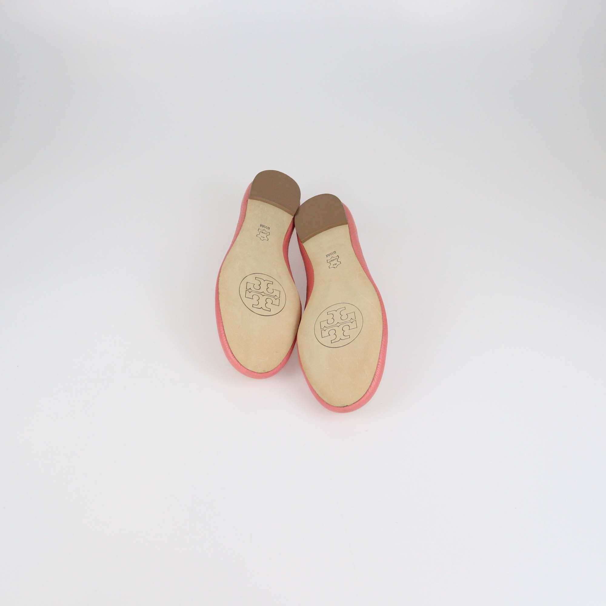 Tory Burch Raspberry Sorbet Leather Selma Ballet Flats
