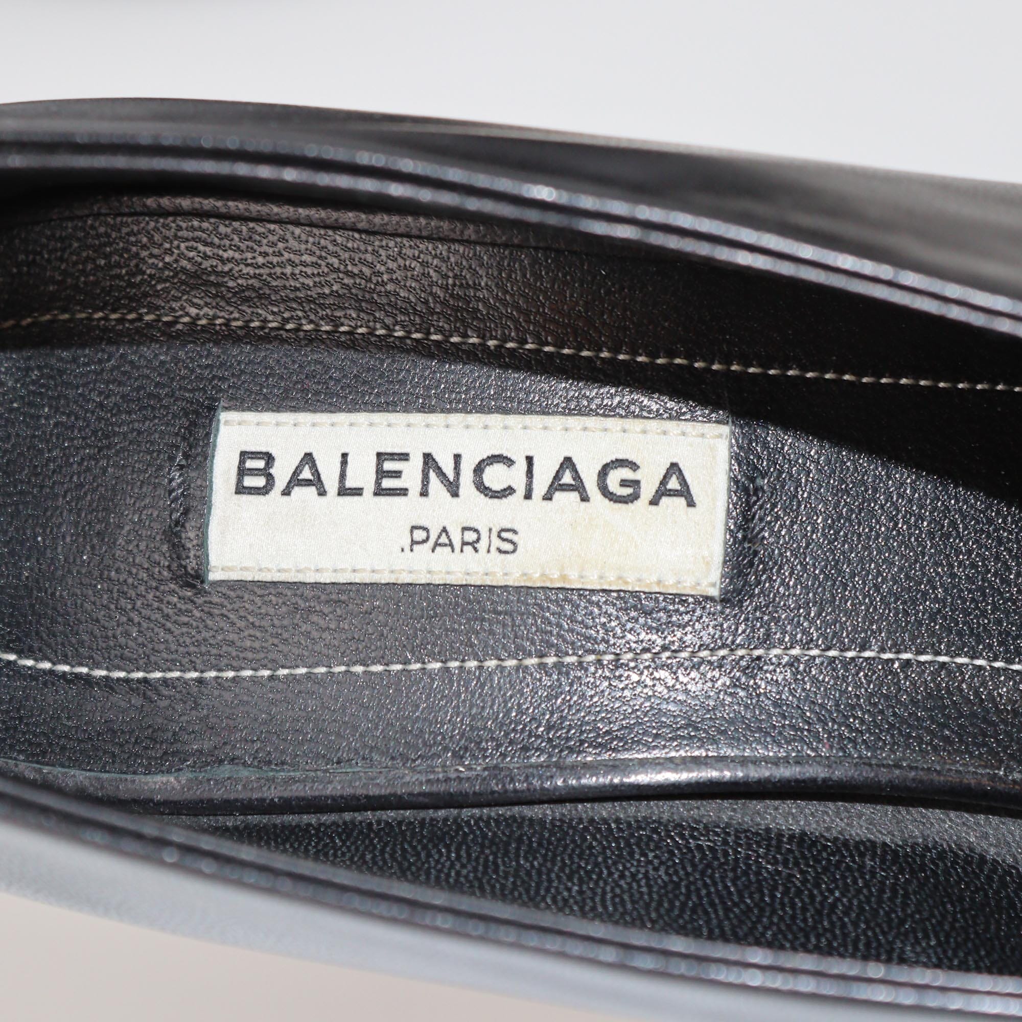 Balenciaga Black Open Peep Toe Pumps Womens Balenciaga