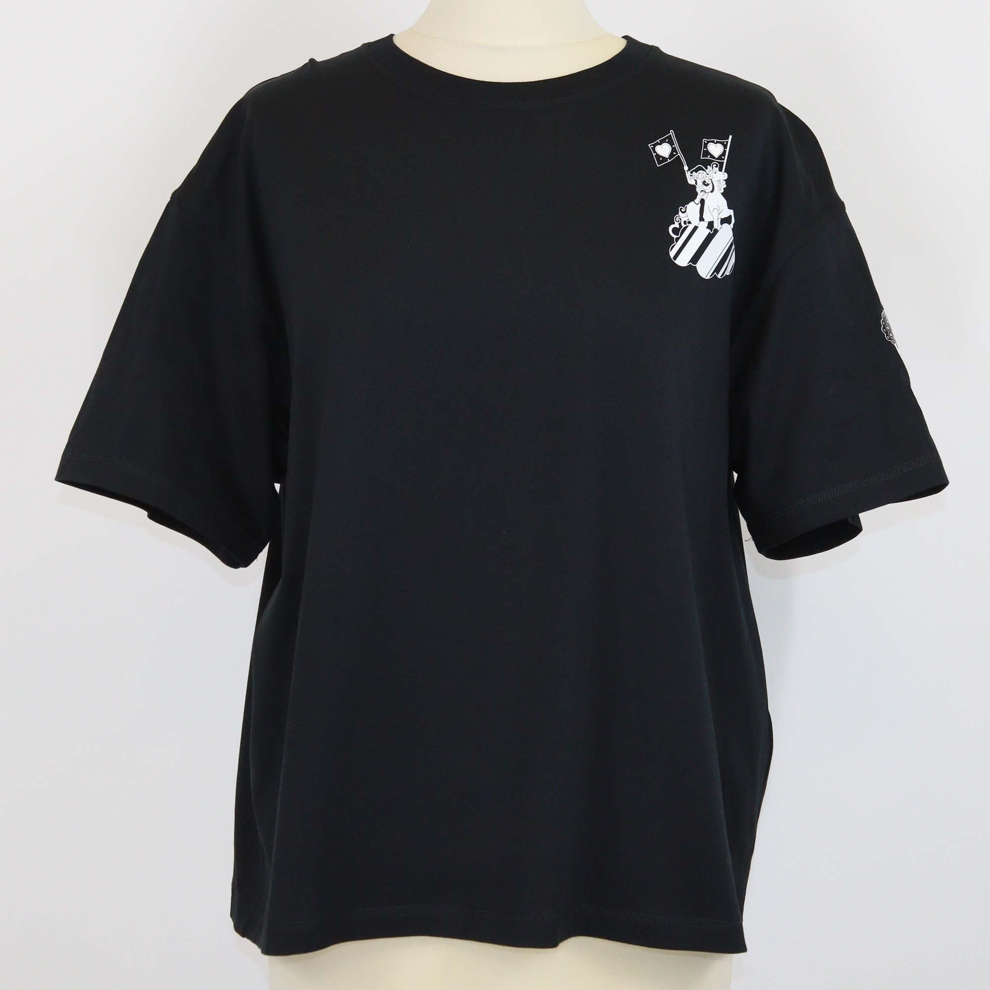 Hermes Black Cotton Faubourg Rainbow Print Crew Neck T Shirt