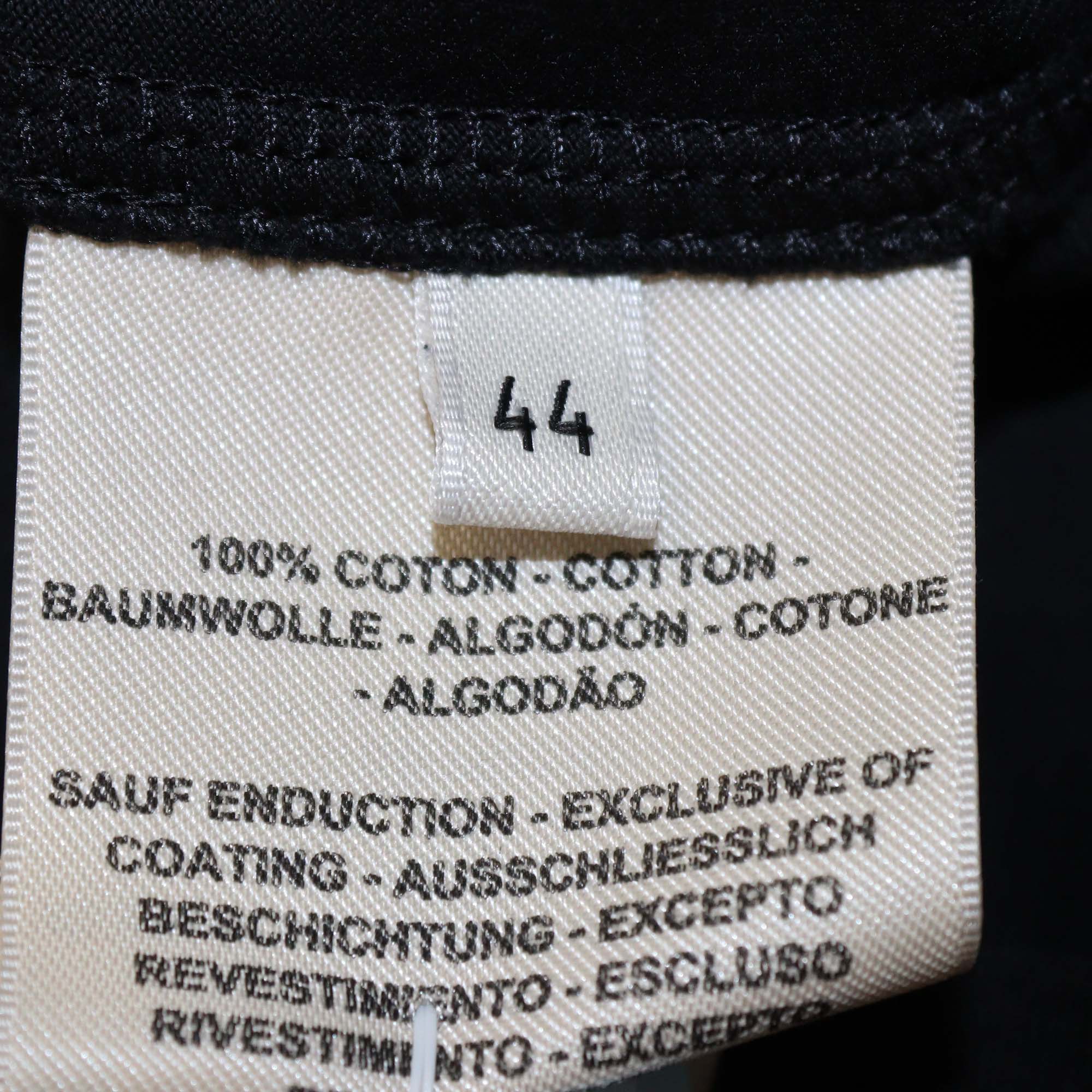 Hermes Black Cotton Faubourg Rainbow Print Crew Neck T Shirt