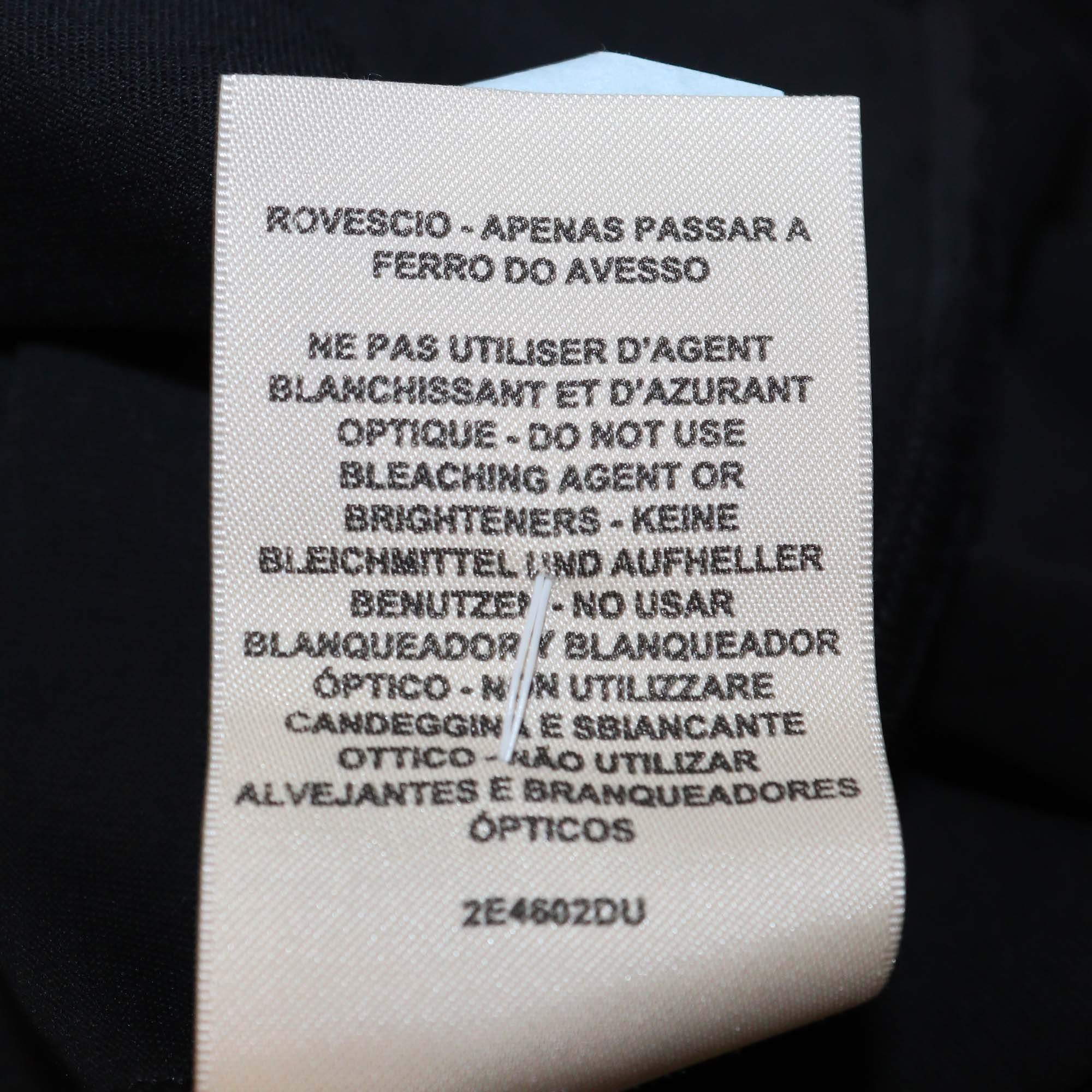 Hermes Black Cotton Faubourg Rainbow Print Crew Neck T Shirt