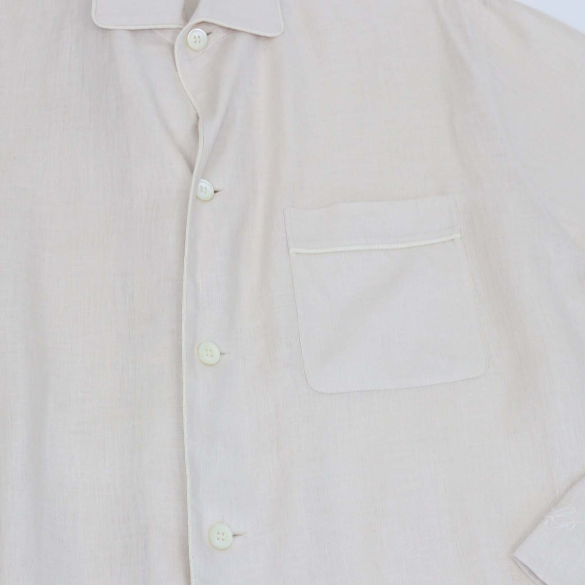 Loro Piana Clear Oyster Linen Pian Pyjamas Shirt and Britton Trousers Set