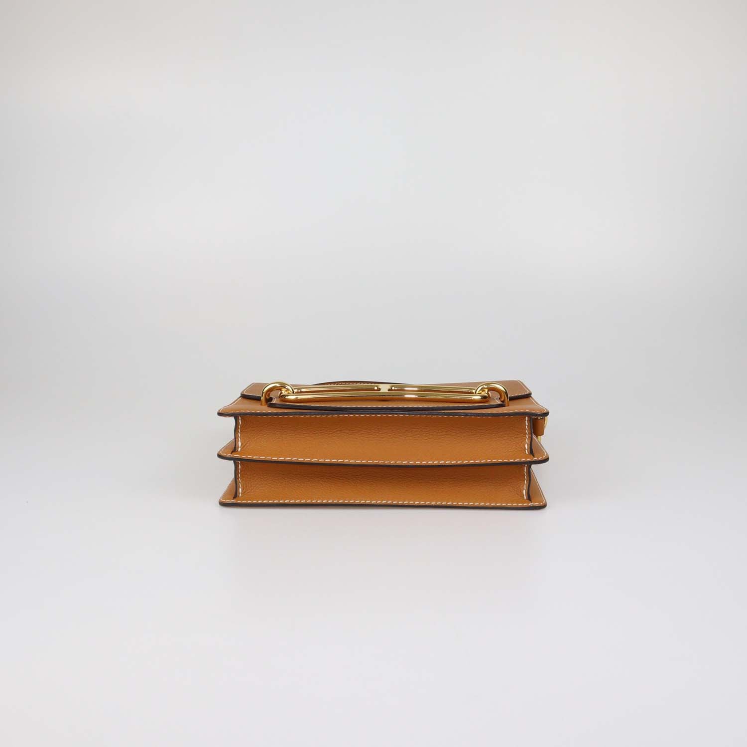 Hermes Gold Evergrain Leather Roulis 23 Bag