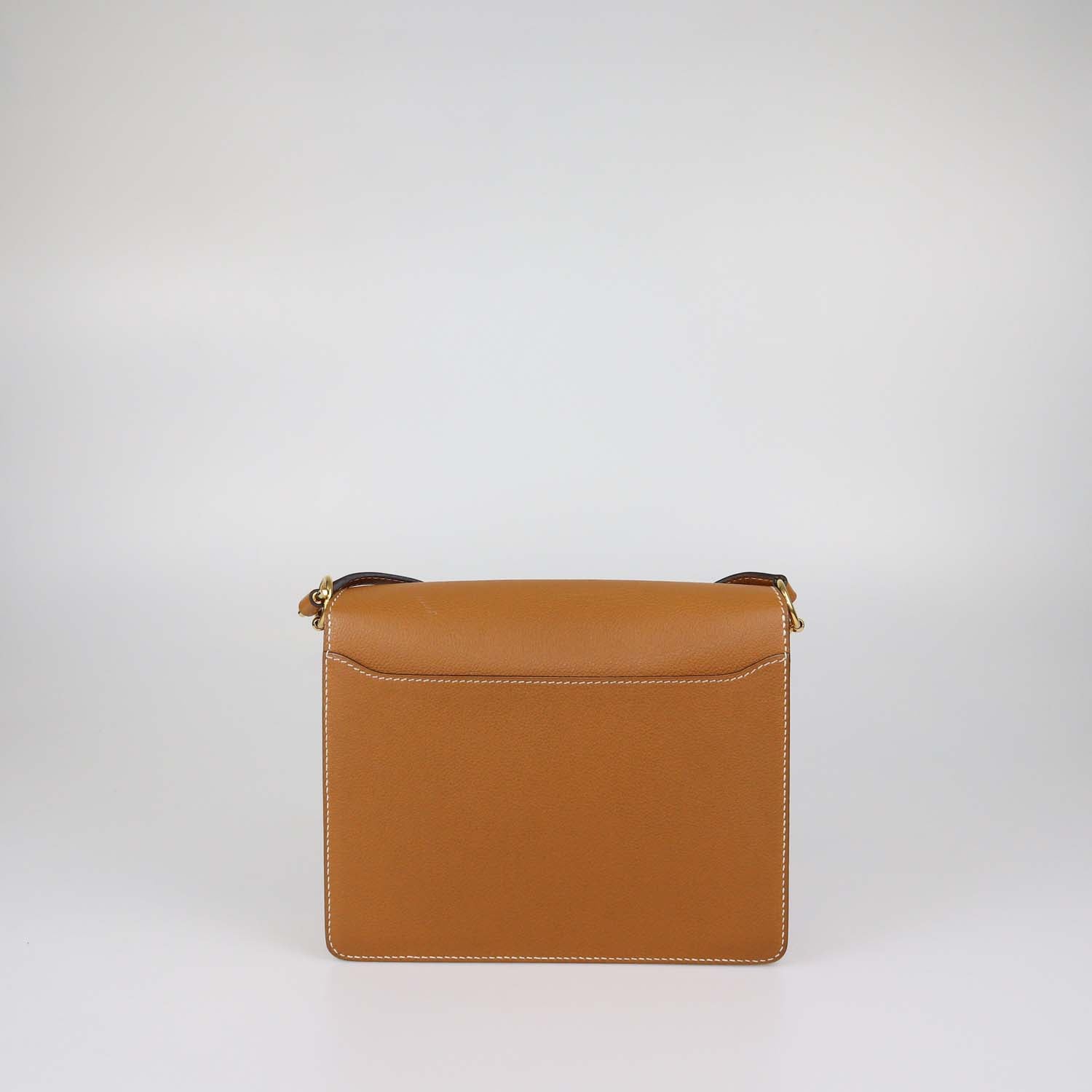 Hermes Gold Evergrain Leather Roulis 23 Bag