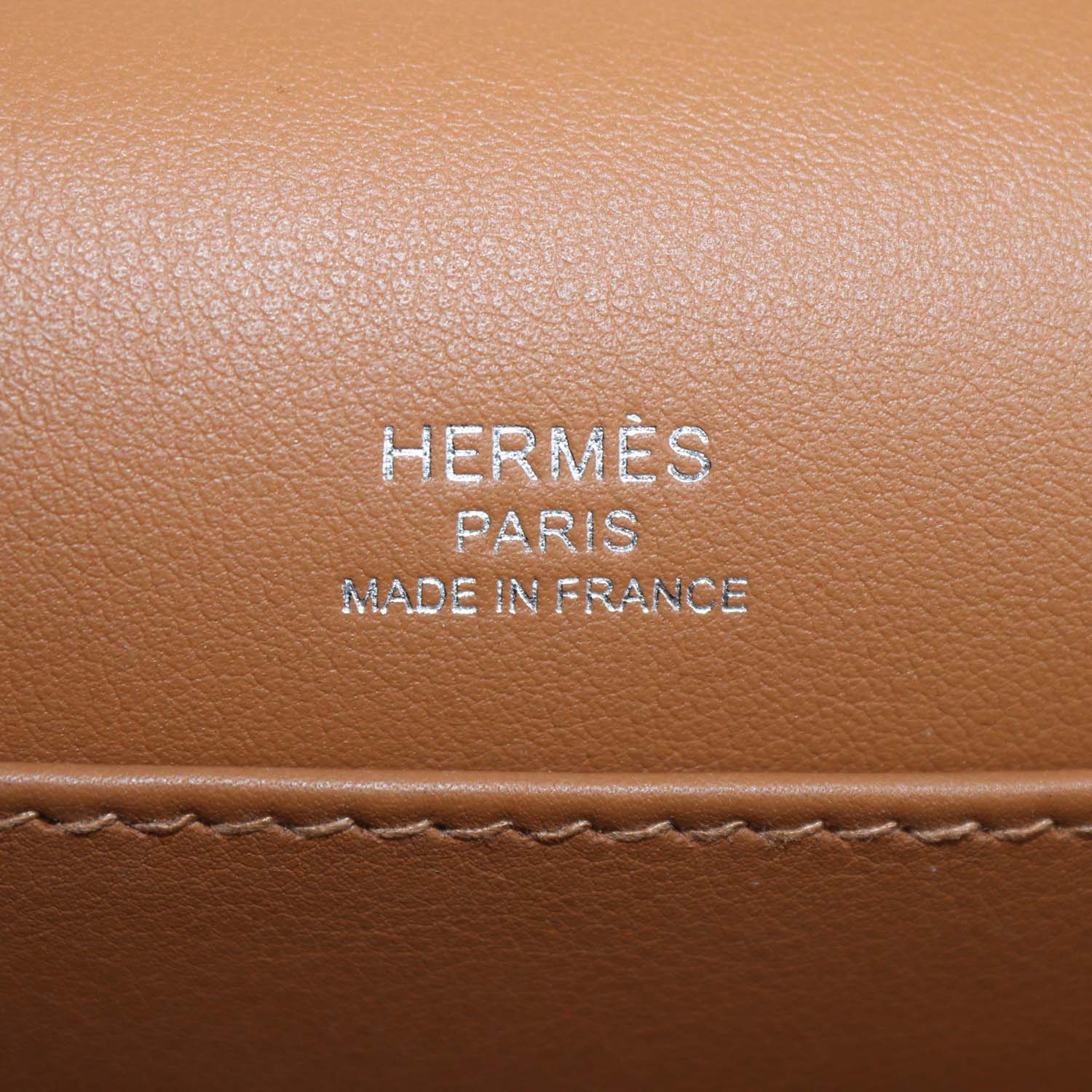 Hermes Quebracho Chevre Mysore Leather Geta Bag