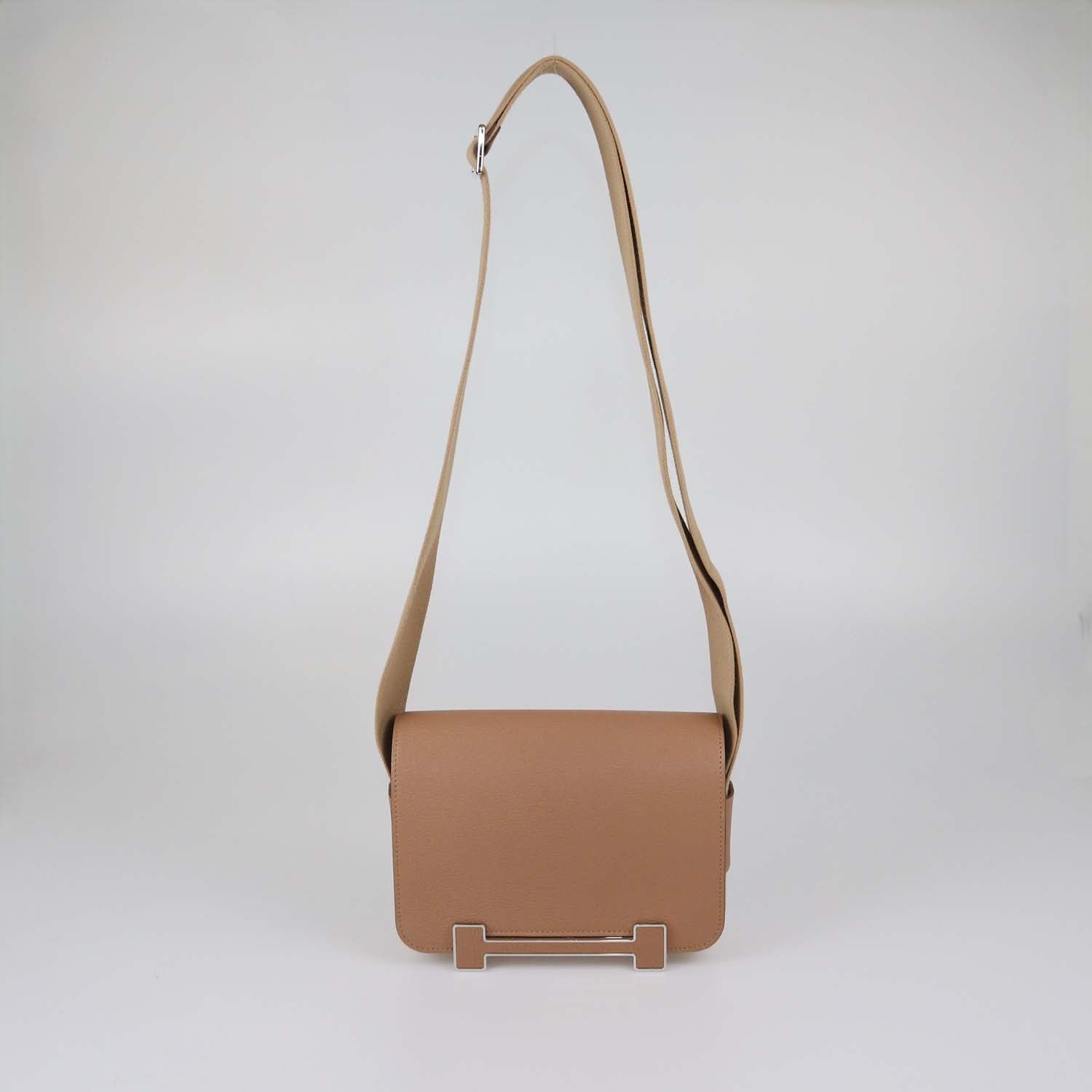 Hermes Quebracho Chevre Mysore Leather Geta Bag