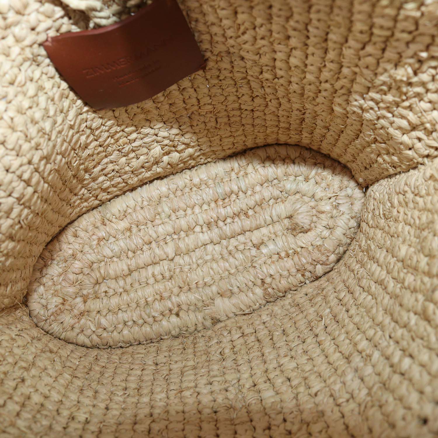 Zimmermann Natural Raffia Small Goldentime Ruffle Tote