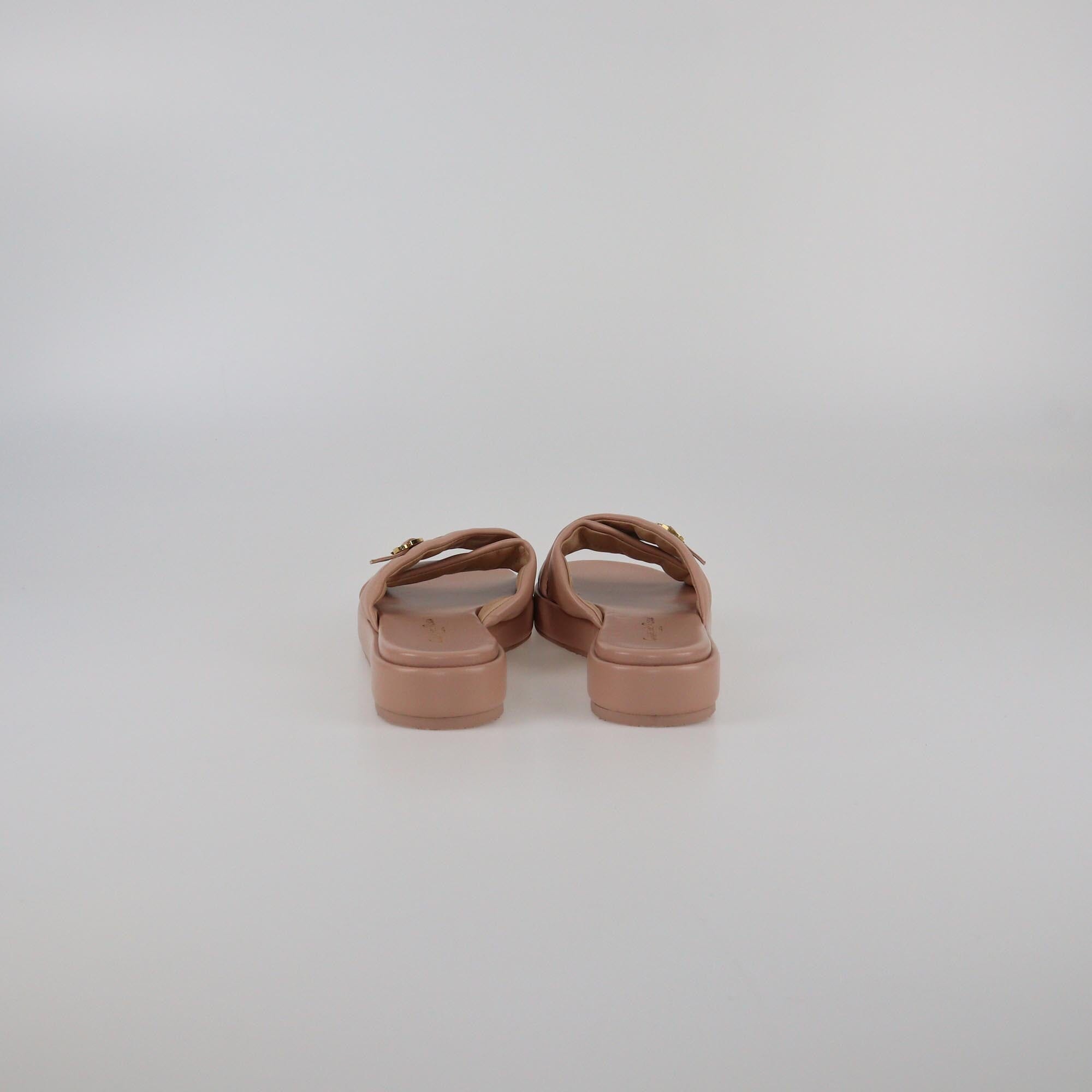 Gianvito Rossi Beige Alima Flat Sandals Womens Gianvito Rossi