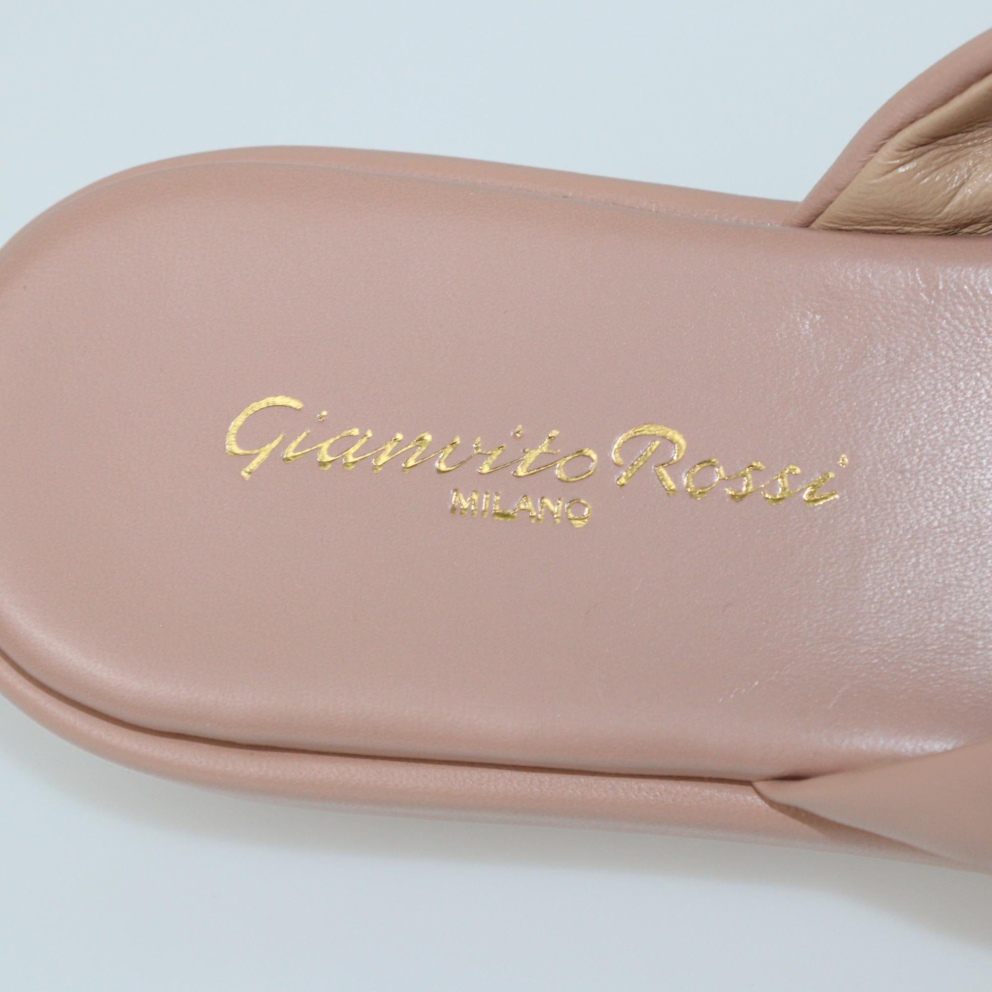 Gianvito Rossi Beige Alima Flat Sandals Womens Gianvito Rossi