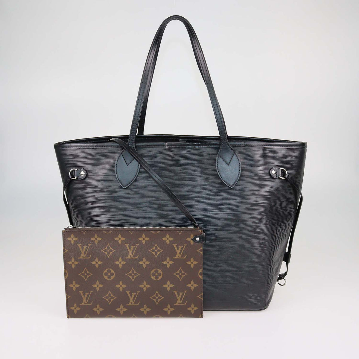 Louis Vuitton Black Epi Leather Neverfull MM Bag