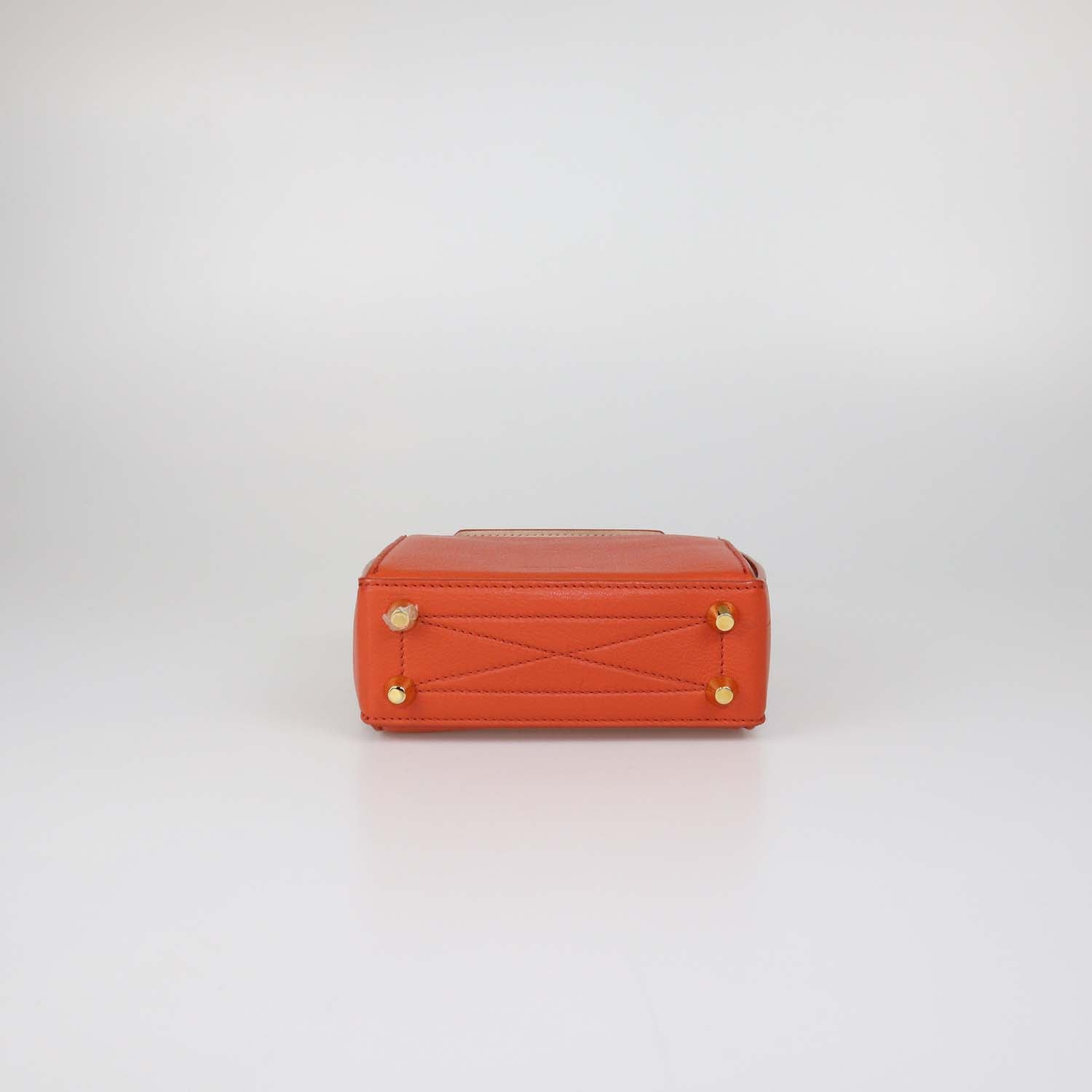 Alexander Mcqueen Orange Leather Box Shoulder Bag