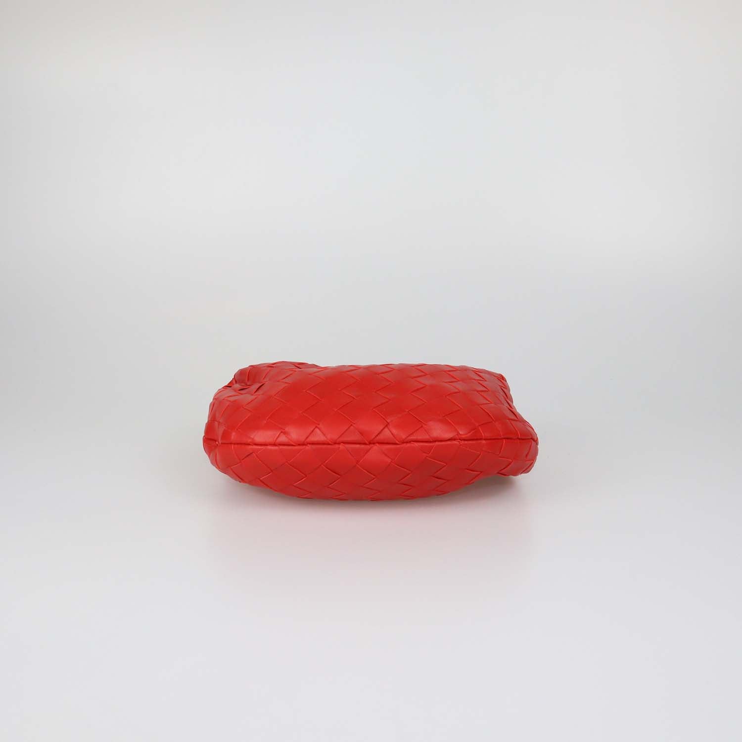 Bottega Veneta Red Intrecciato Leather Mini Jodie Hobo
