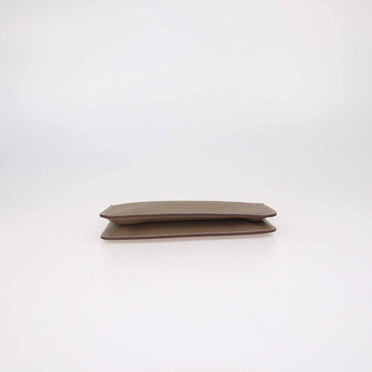 Hermes Etoupe Evercolor Leather Zipengo Chaine d'Ancre To Go Pouch