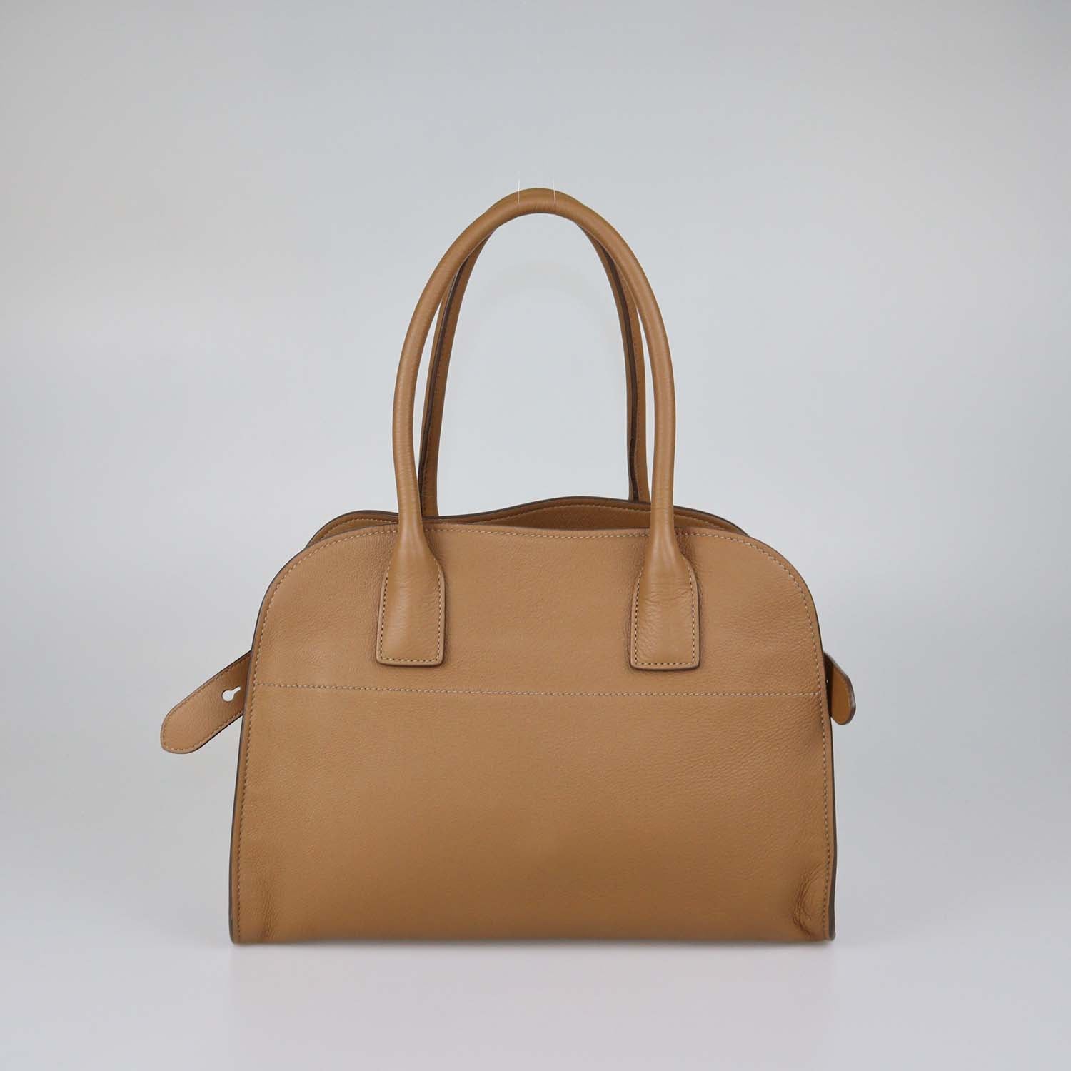 Prada Brown Leather Open Satchel