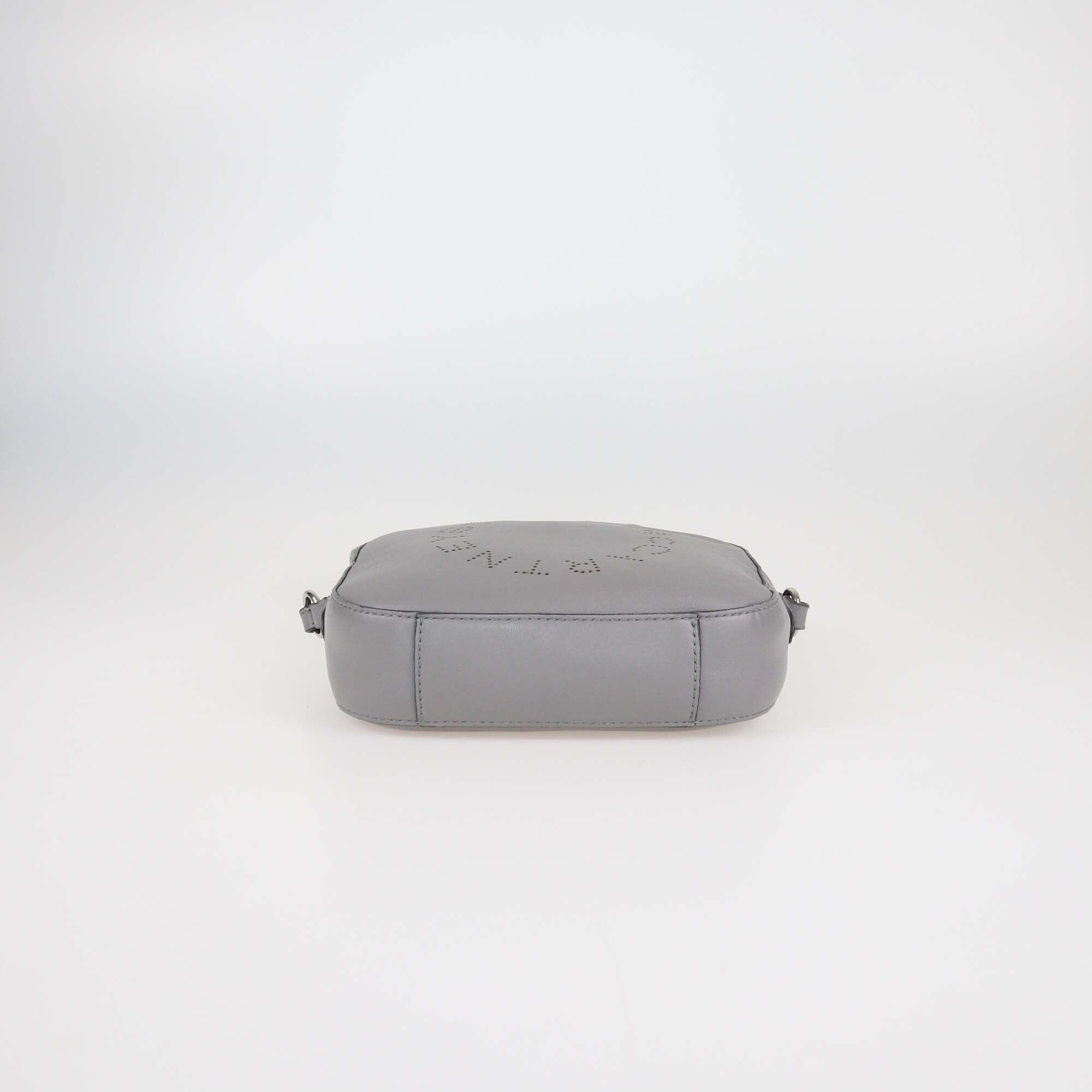 Stella McCartney Grey Faux Leather Camera Crossbody Bag Womens Stella McCartney