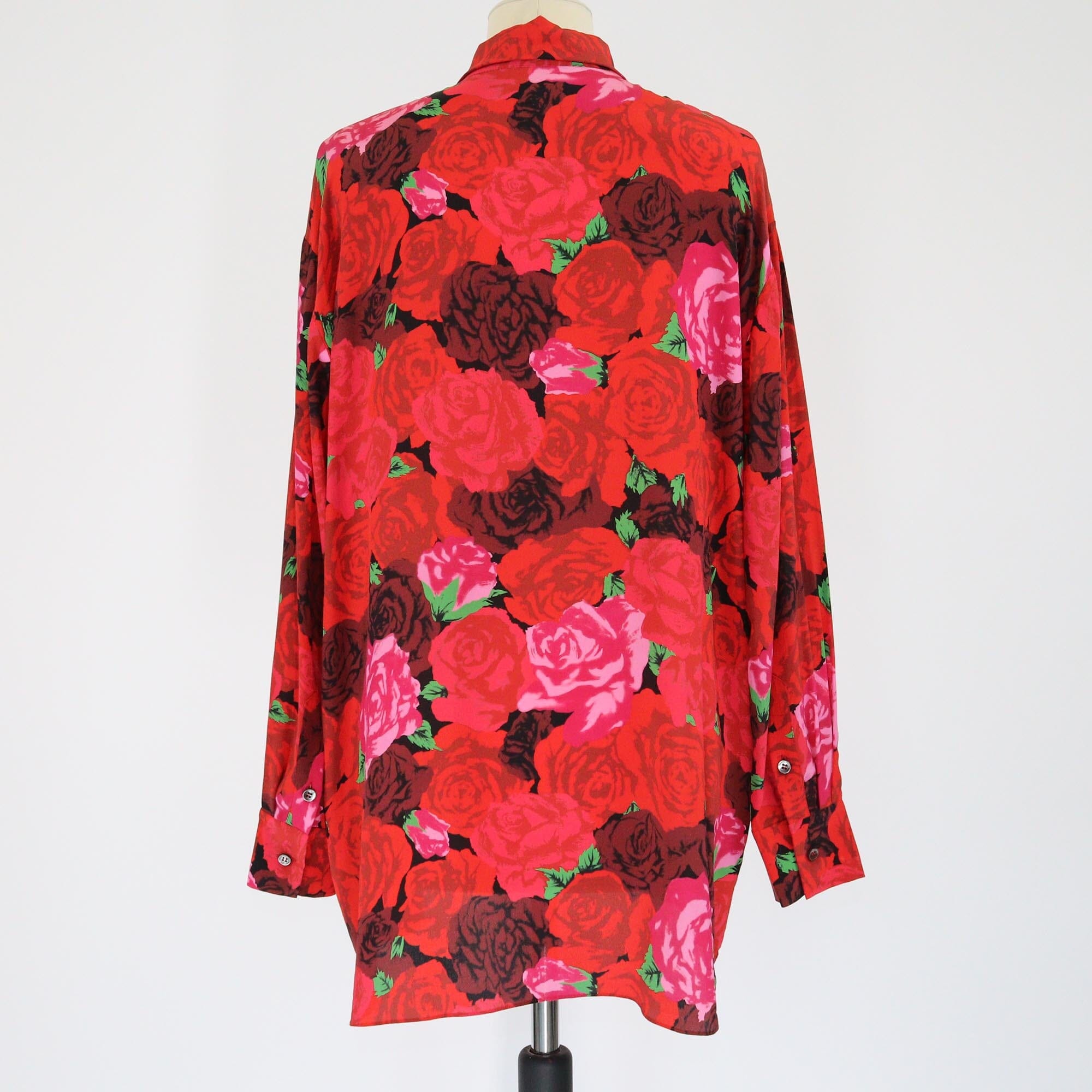 Magda Butrym Red Rose Print Long Sleeve Shirt Womens Magda Butrym