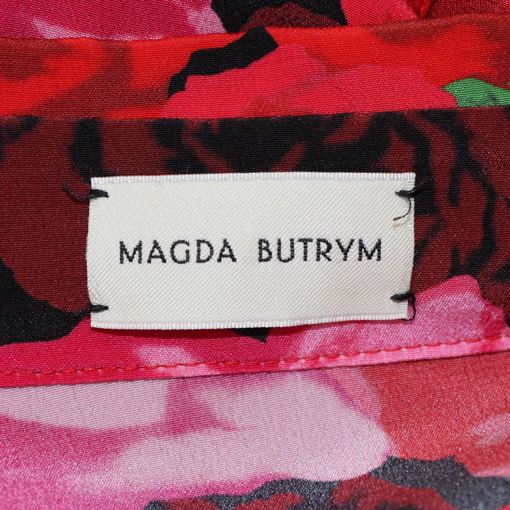 Magda Butrym Red Rose Print Long Sleeve Shirt Womens Magda Butrym