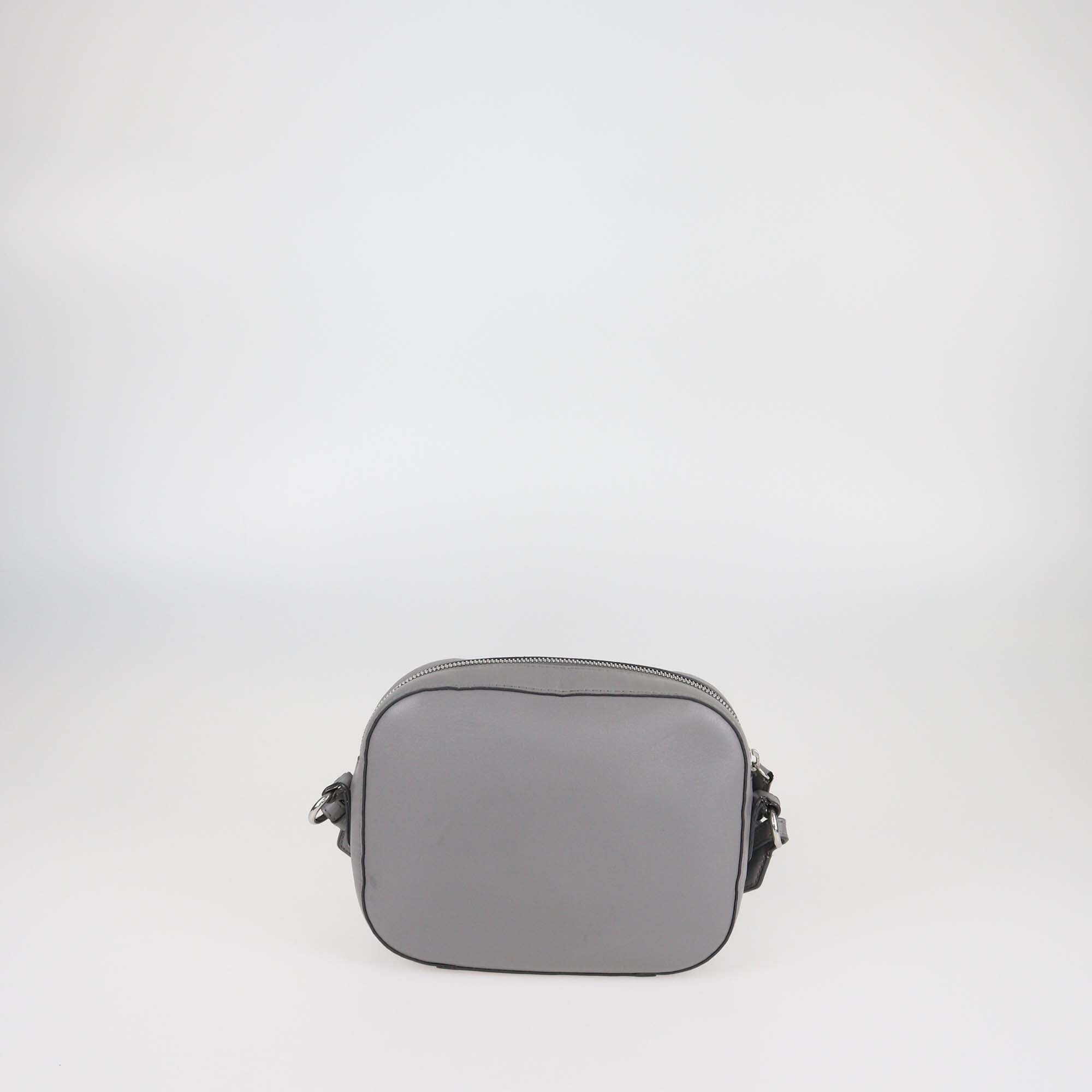 Stella McCartney Grey Faux Leather Camera Crossbody Bag Womens Stella McCartney