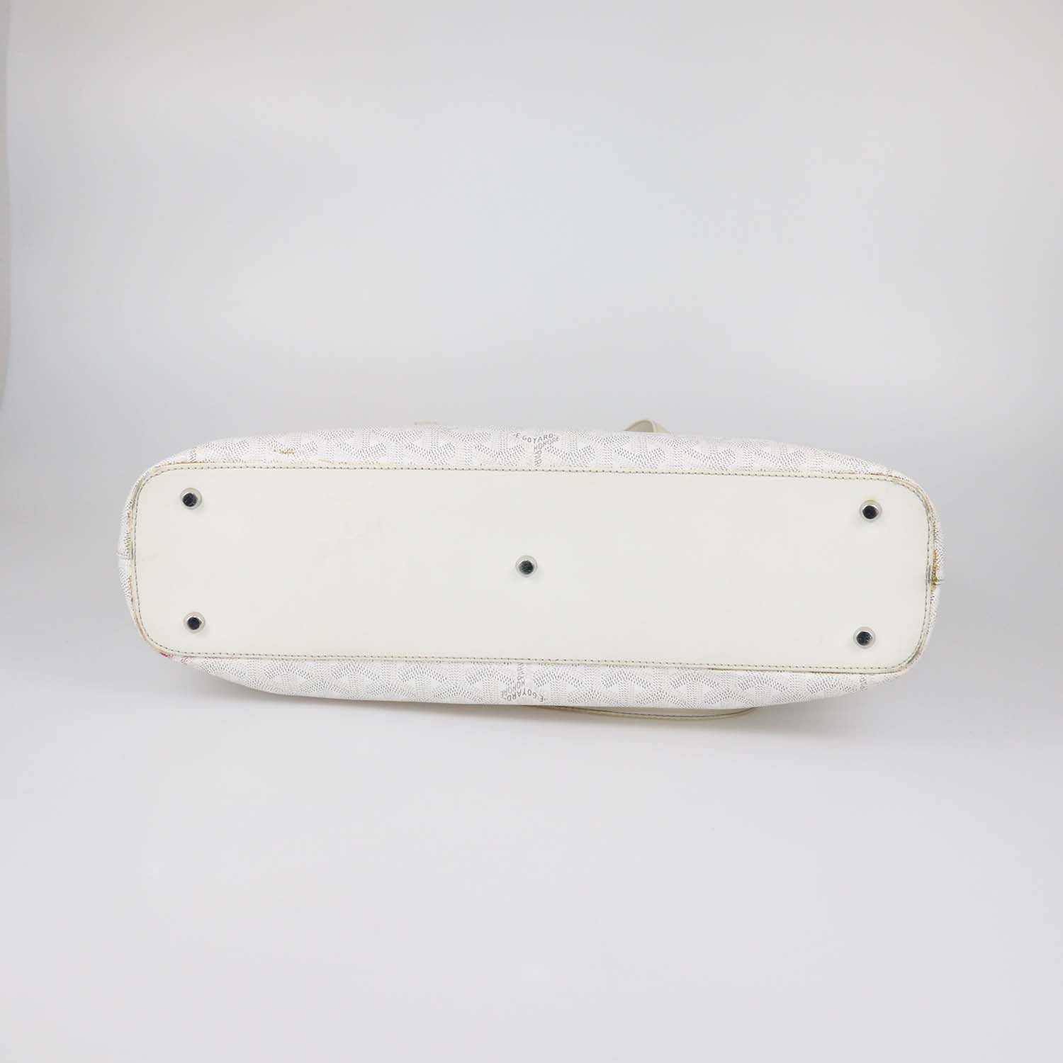 Goyard White Goyardine Coated Canvas Okinawa GM Tote