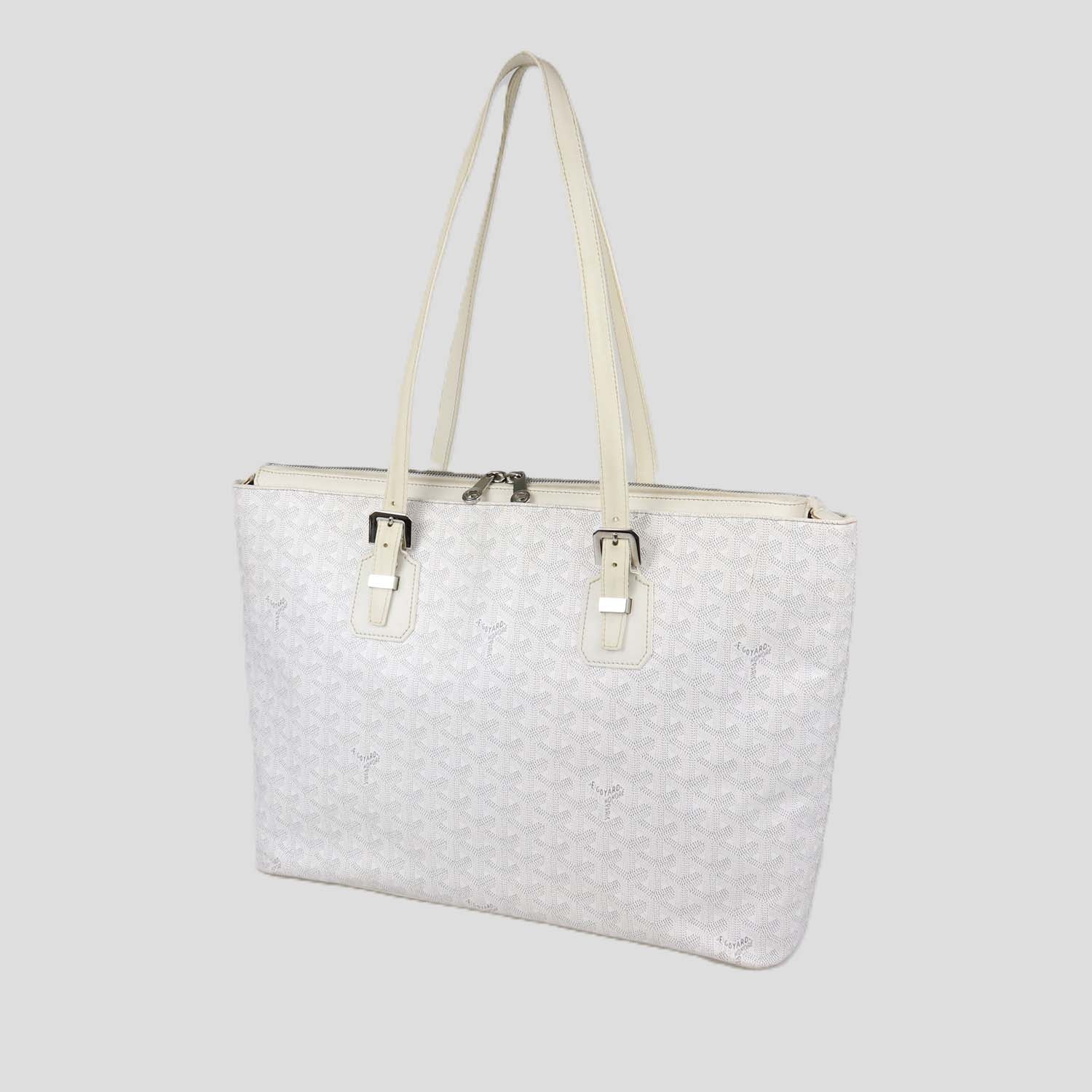 Goyard White Goyardine Coated Canvas Okinawa GM Tote