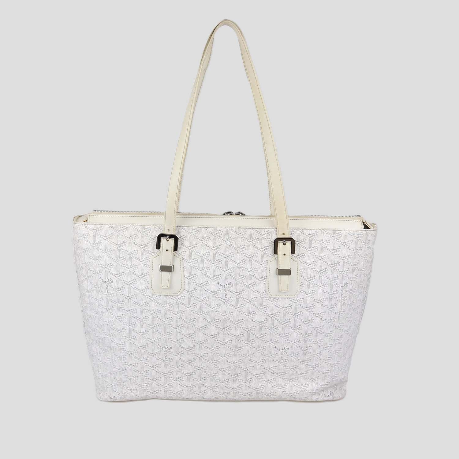Goyard White Goyardine Coated Canvas Okinawa GM Tote