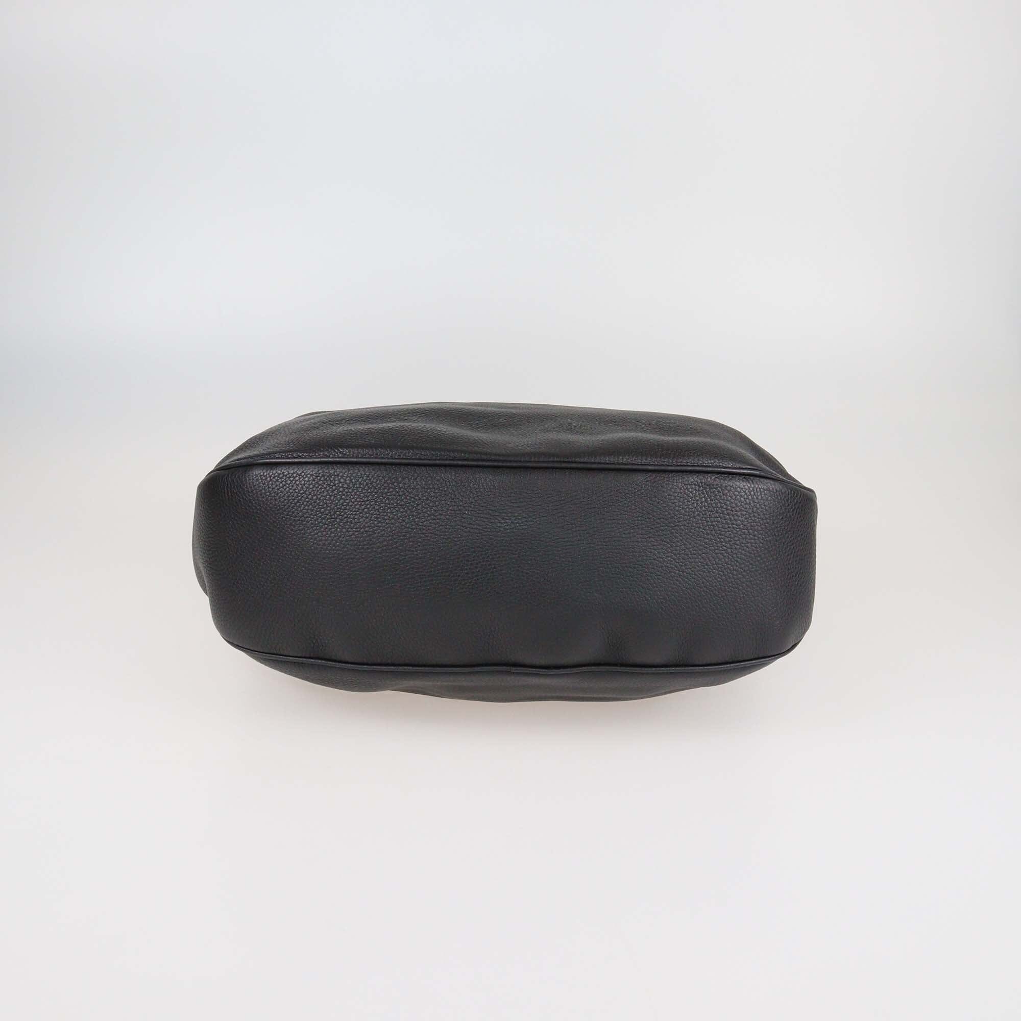 Gucci Black Leather Ride Large Shoulder Bag Womens Gucci