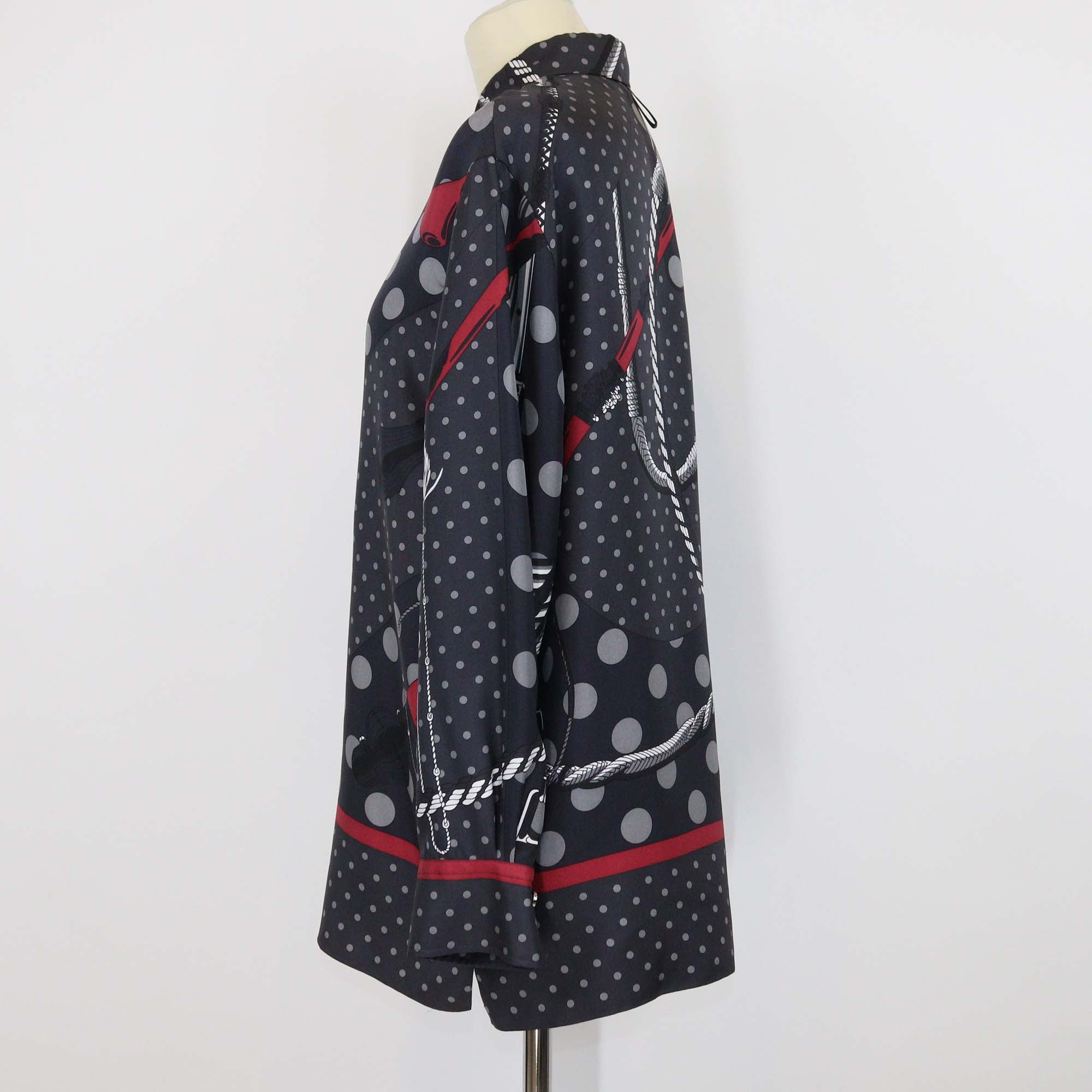 Hermes Black/Multicolor Printed Button Up Shirt