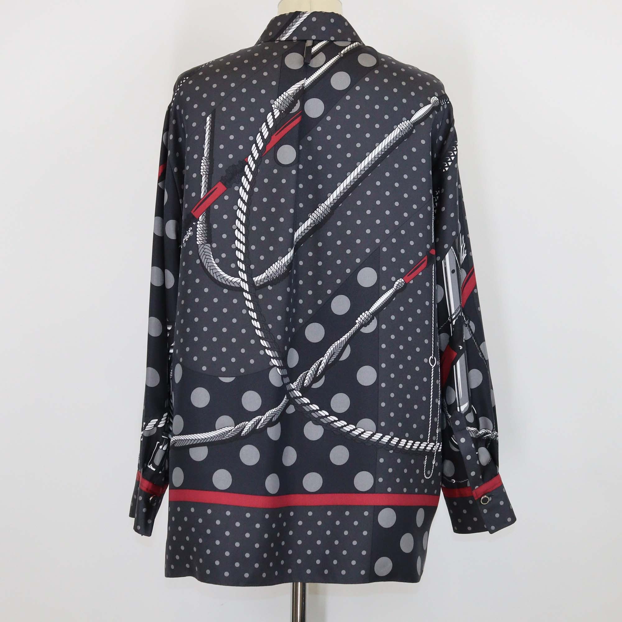 Hermes Black/Multicolor Printed Button Up Shirt