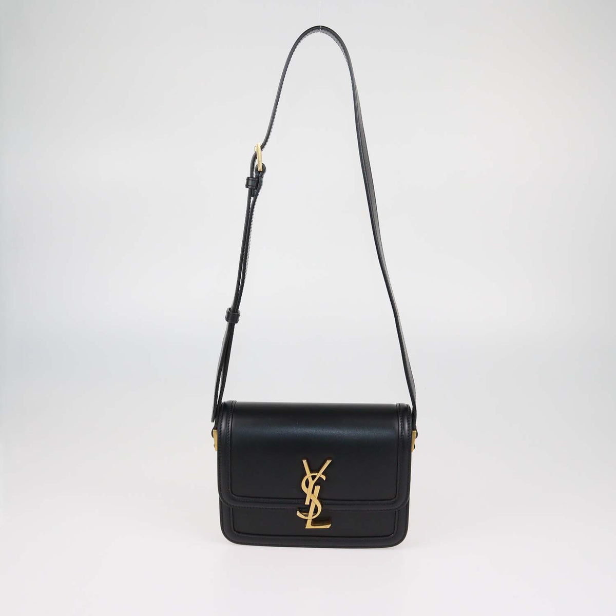 Saint Laurent Black Leather Solferini Shoulder Bag