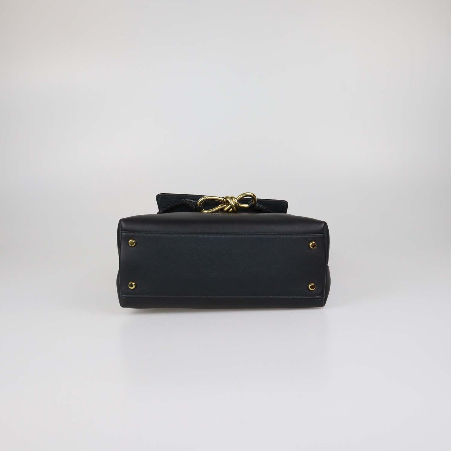 Bottega Veneta Black Leather Ciao Ciao Tote
