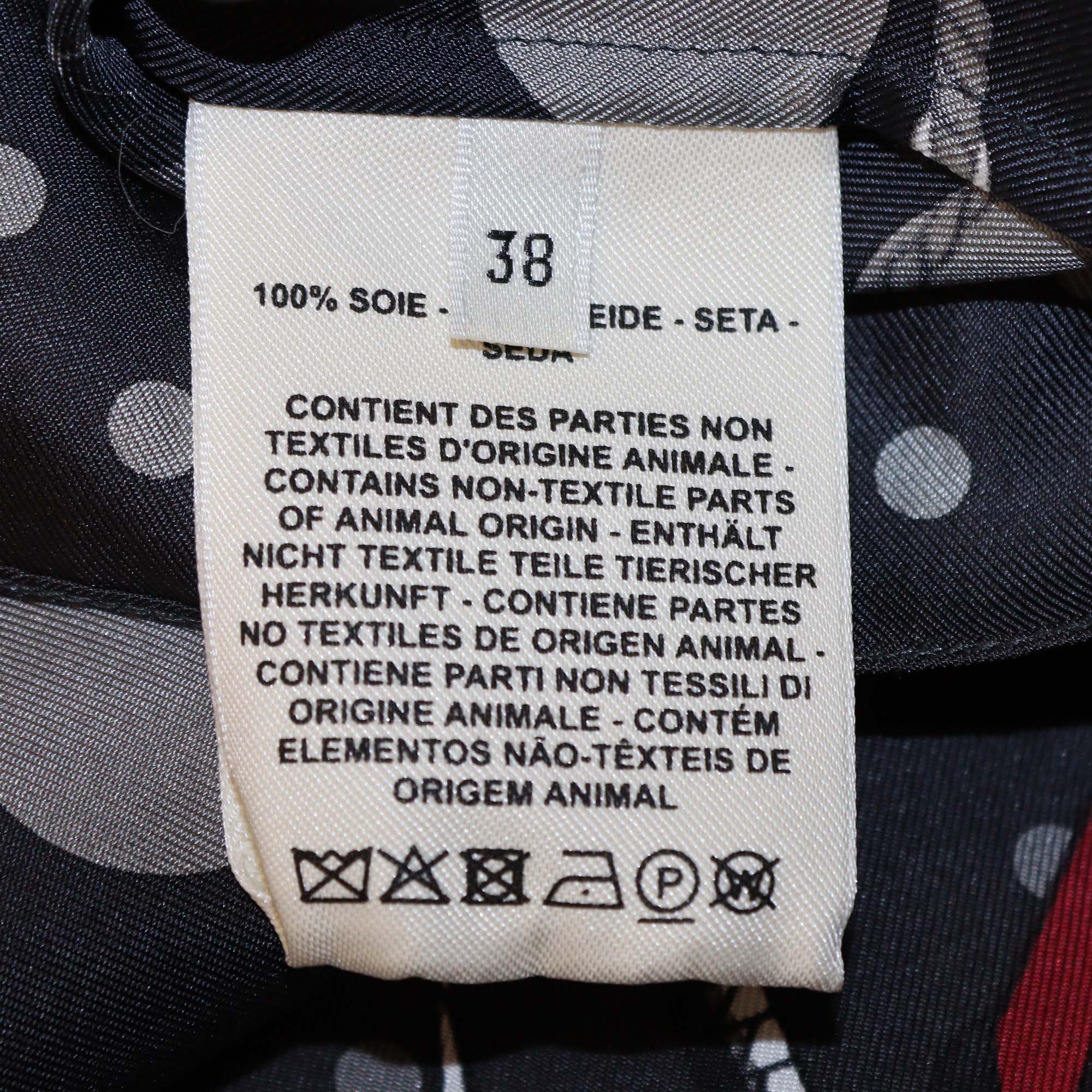 Hermes Black/Multicolor Printed Button Up Shirt