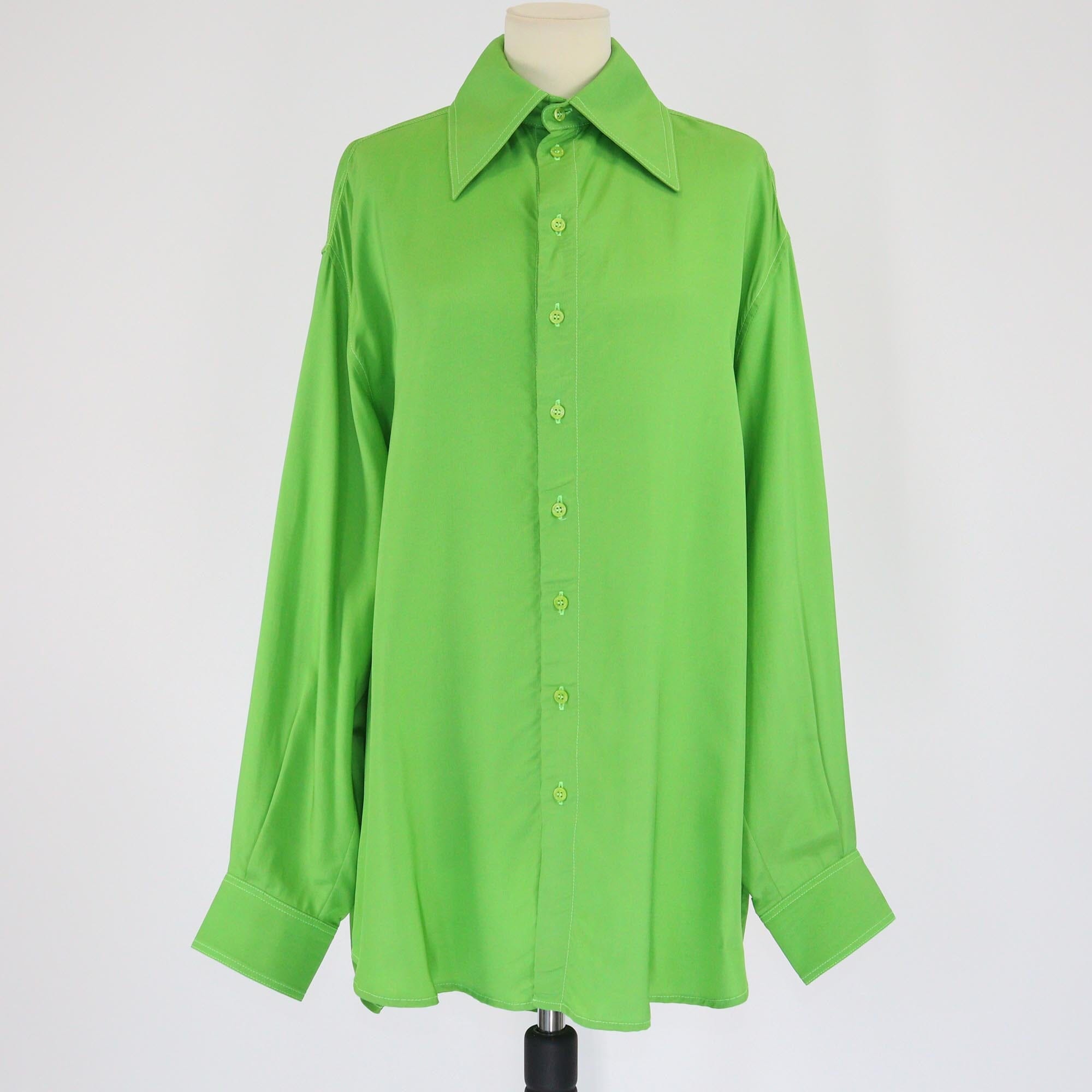 Christopher John Rogers Green Oversized Long Sleeve Shirt Womens Christopher John Rogers