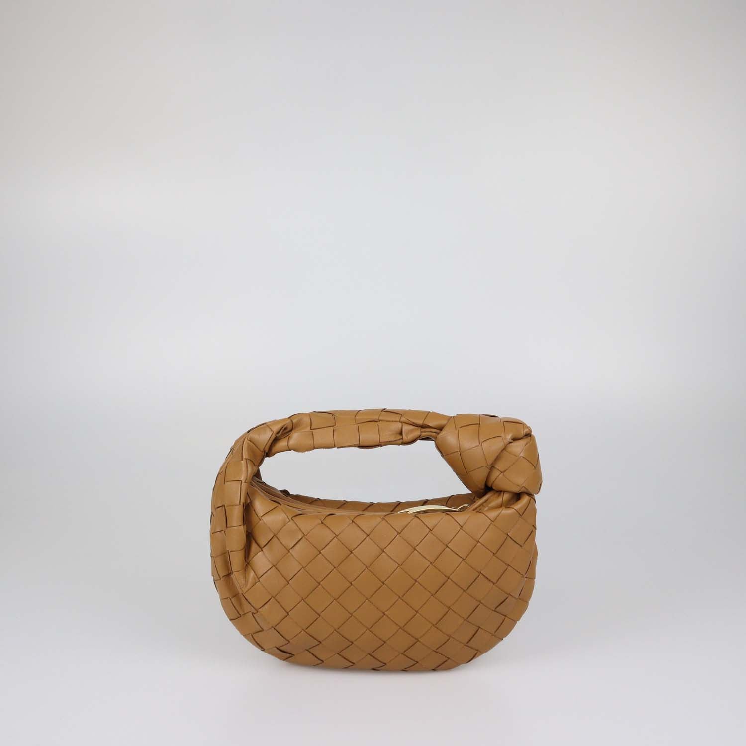 Bottega Veneta Brown Intrecciato Leather Mini Jodie Hobo
