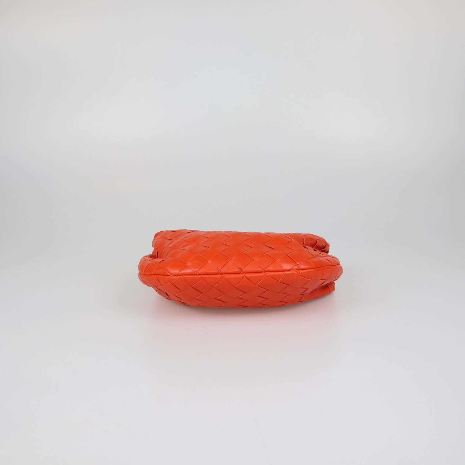 Bottega Veneta Orange Intrecciato Leather Mini Jodie Hobo