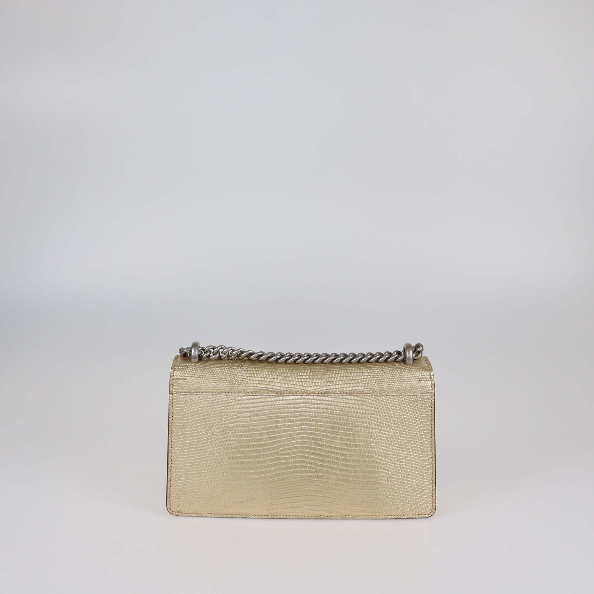 Gucci Gold Lizard Dionysus Small Rectangular Chain Shoulder Bag Womens Gucci