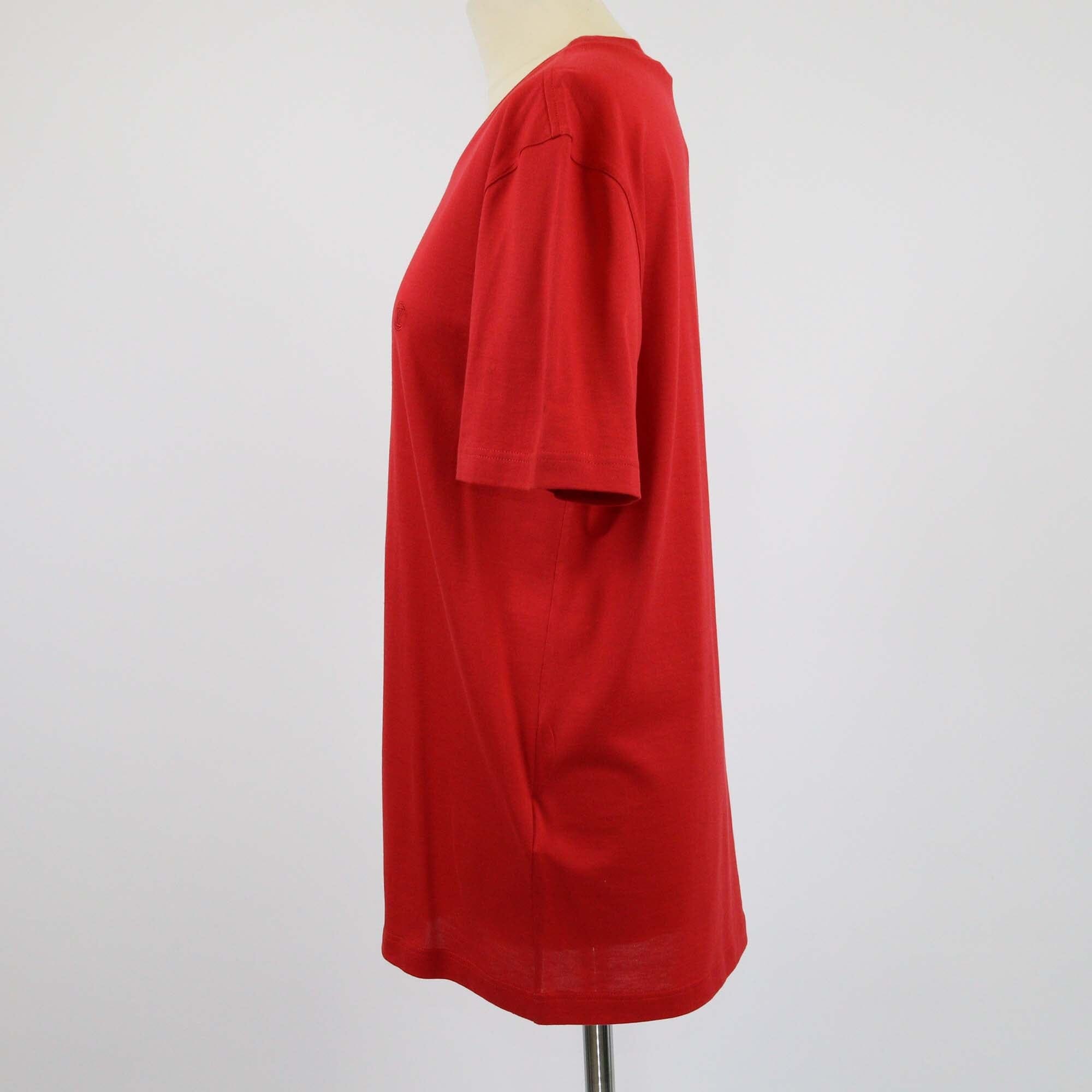 Louis Vuitton Rouge Vif Classic Short Sleeve T-Shirt Mens Louis Vuitton